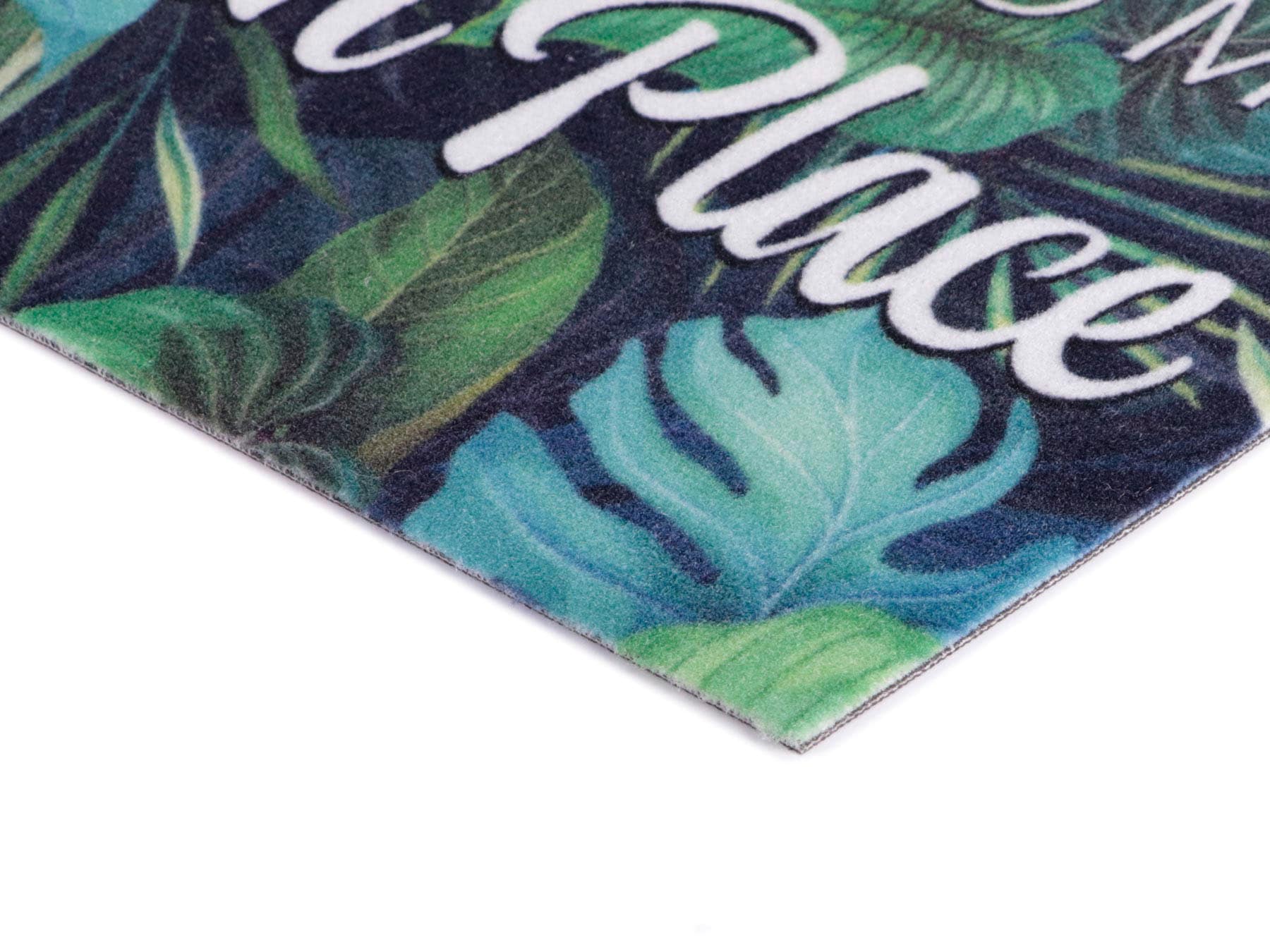 Primaflor-Ideen in Textil Fußmatte rutschhemmend waschbar, HIDDEN Dschungel, Motiv PLACE«, Schmutzfangmatte, Spruch, mit - »VELVET rechteckig