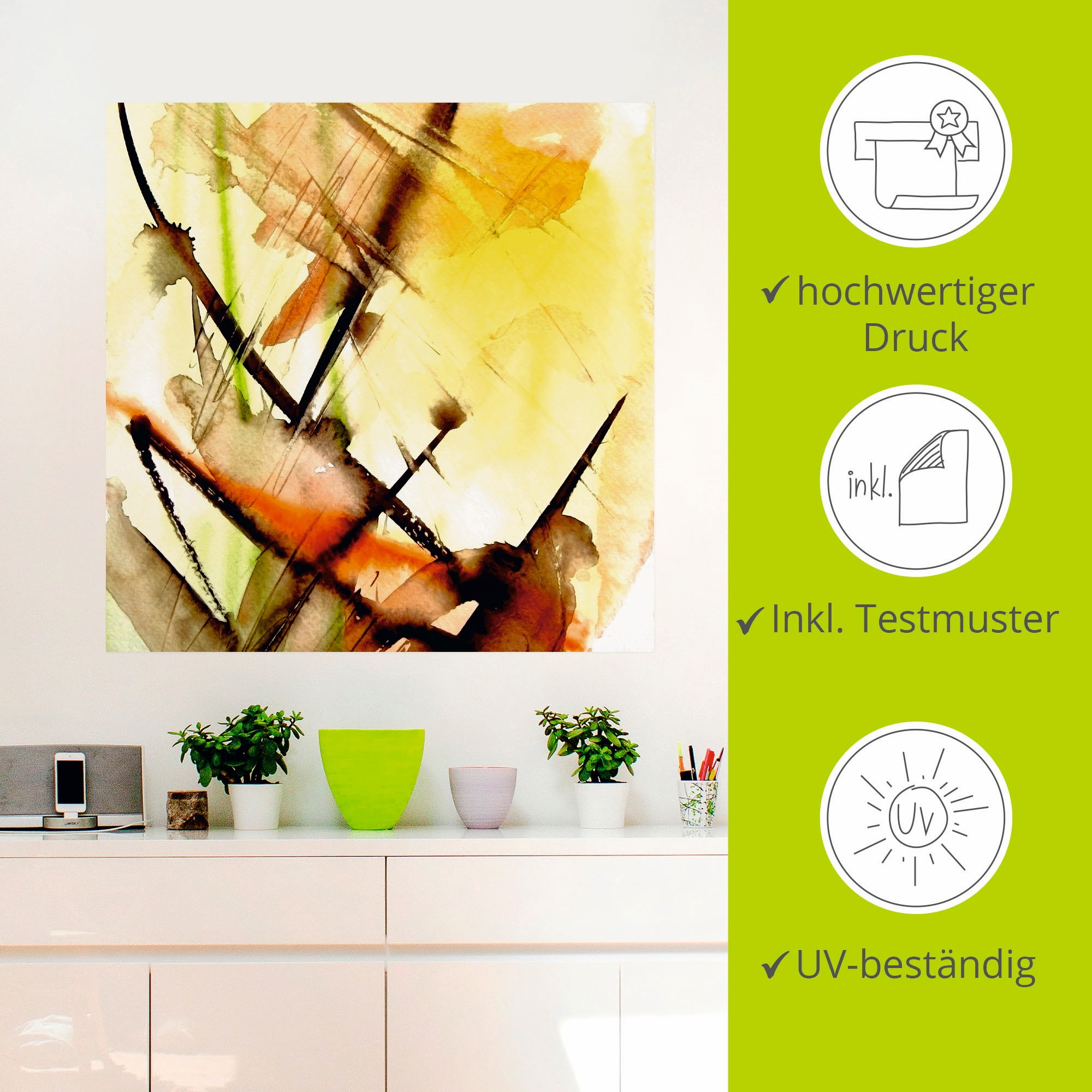Artland Wandbild »Lichtklang«, Gegenstandslos, (1 St.), als Leinwandbild, Poster, Wandaufkleber in verschied. Größen