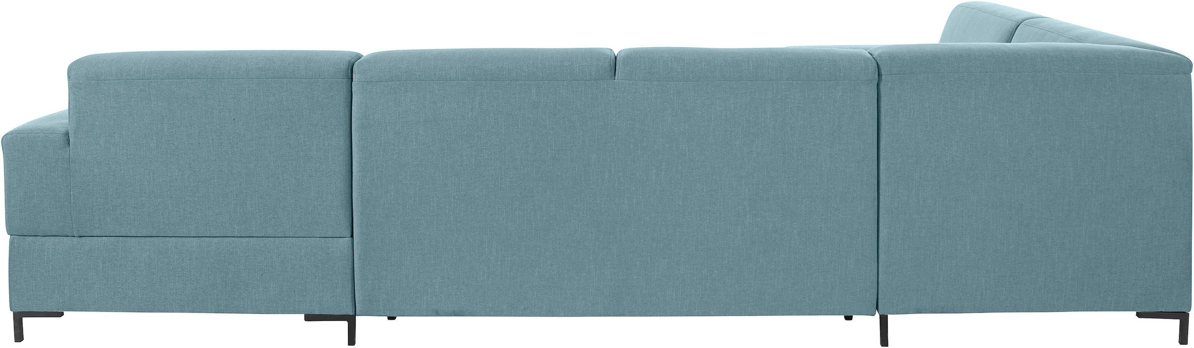 OTTO products Wohnlandschaft »Grazzo, aktuelle Steppung im Sitz, viel Platz, zeitlos, U-Form«, hochwertige Stoffe aus recyceltem Material, Steppung im Sitzbereich