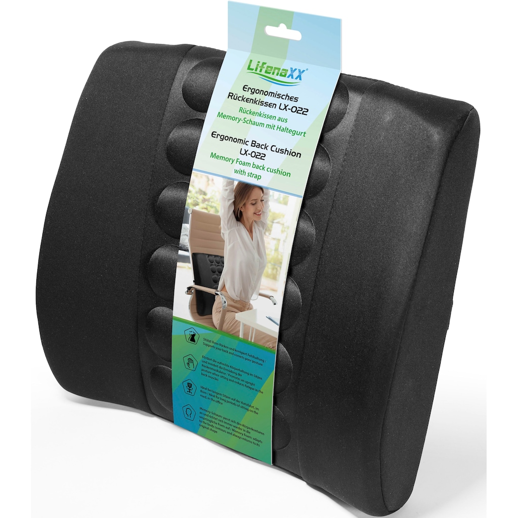 Technaxx Stuhlkissen »Lifenaxx ergonomisches Rückenkissen LX-022«
