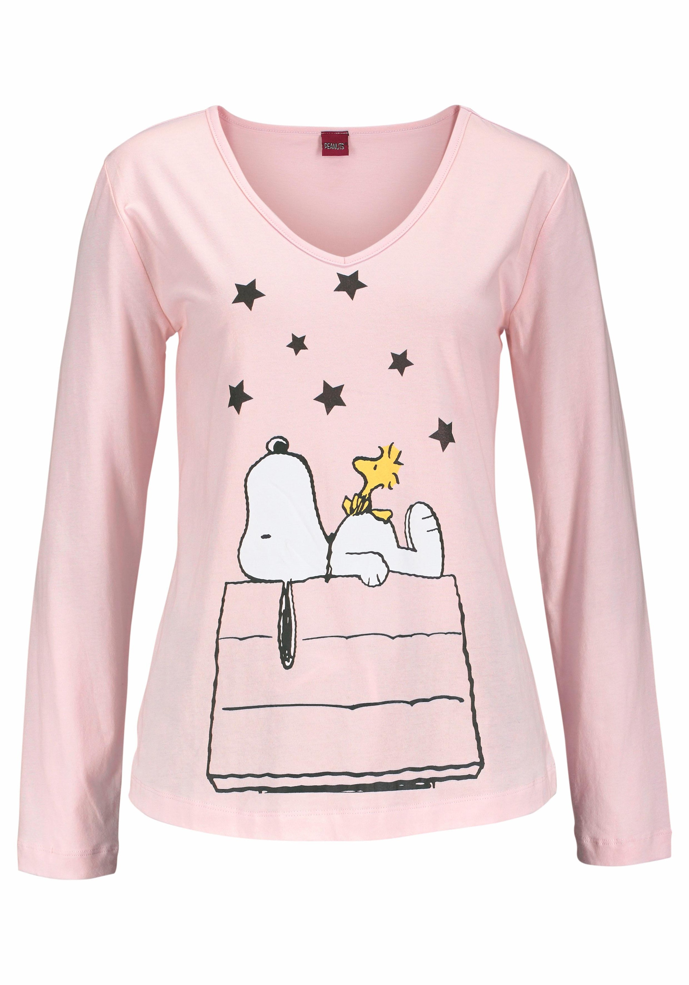Snoopy-Design Peanuts langer tlg., (2 Pyjama, niedlichen im bei 1 in Stück), Form ♕