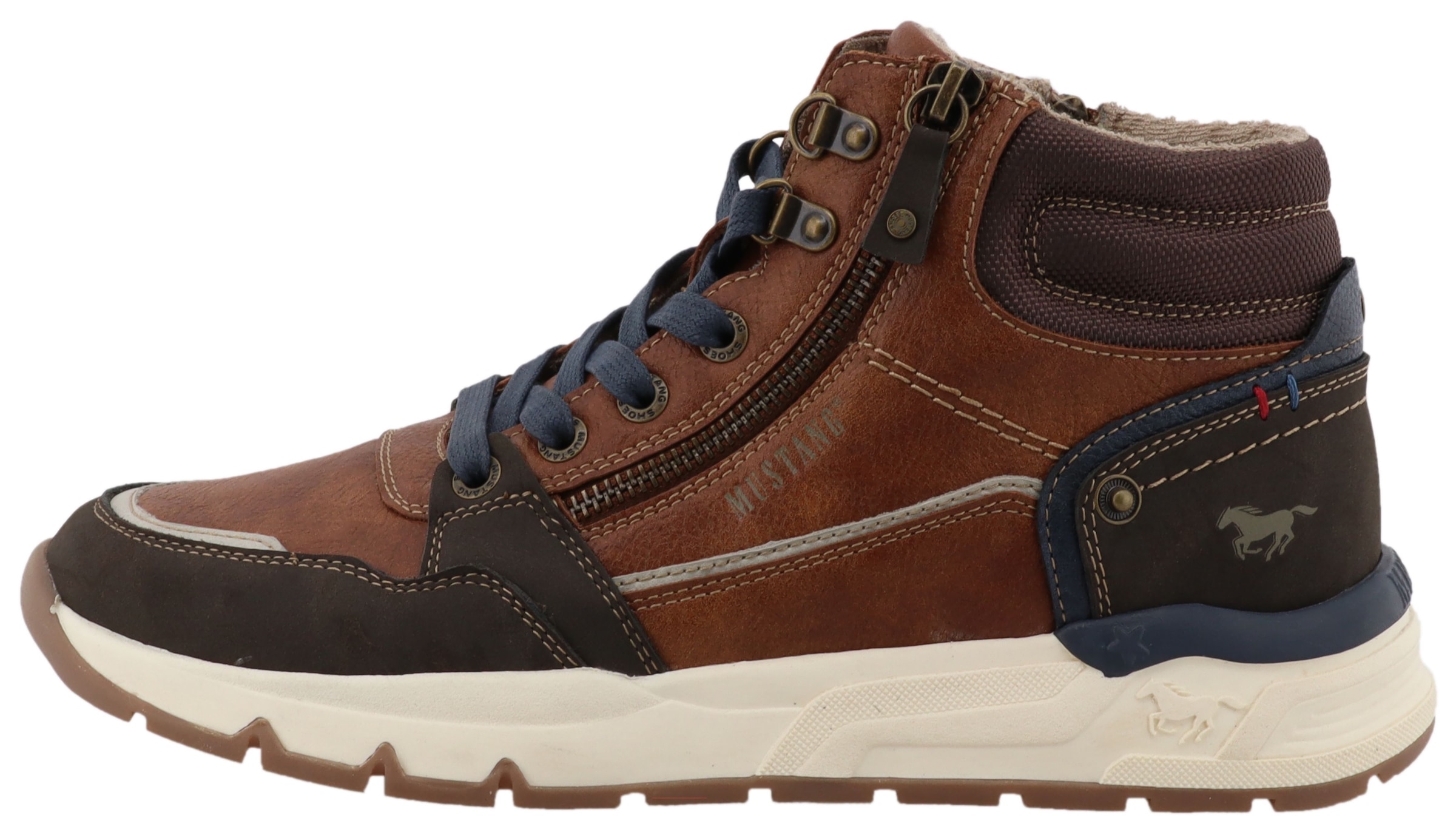 Mustang Shoes Sneaker »Mart«  High Top Sneaker, Schnürboots mit Reißverschluss