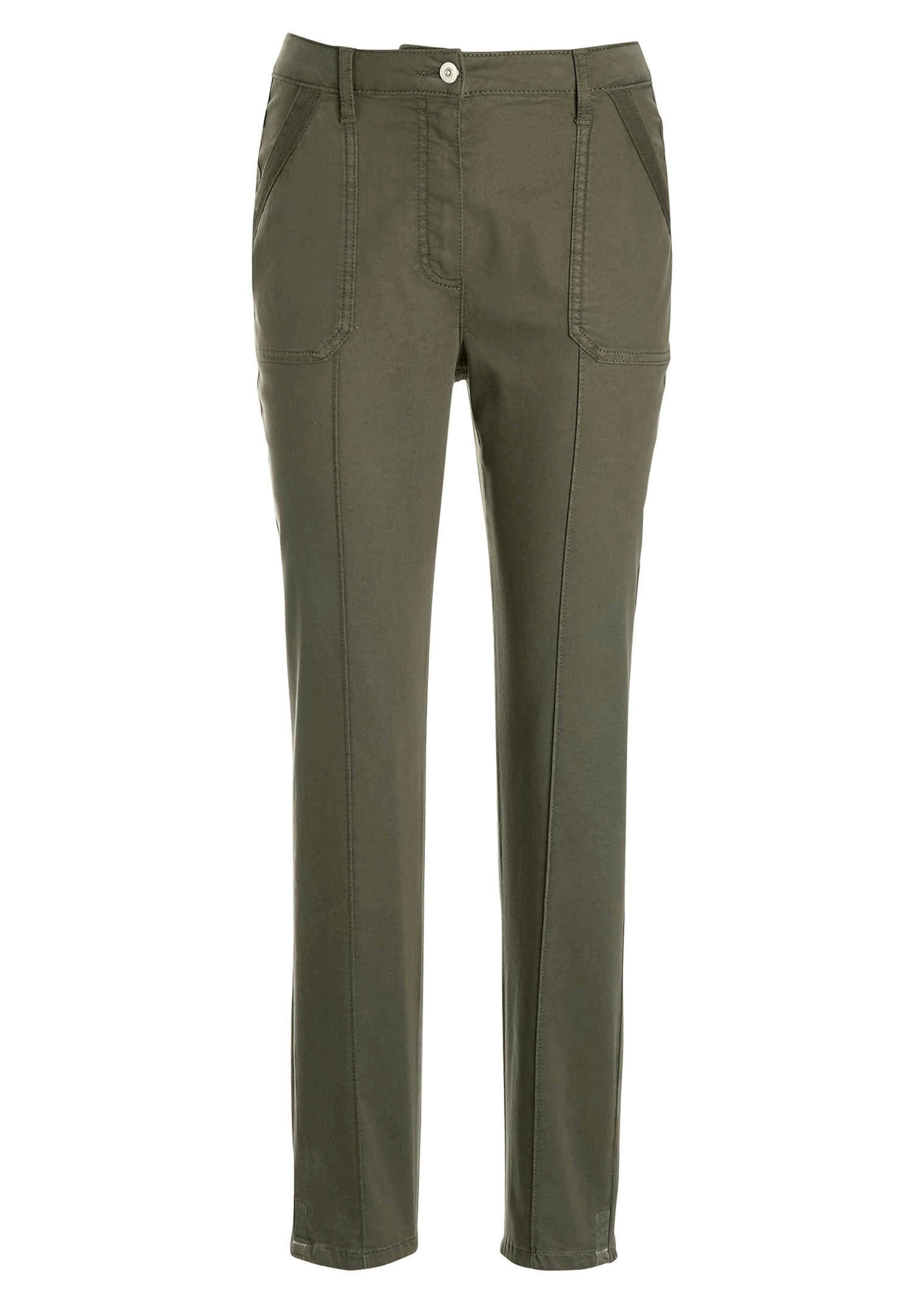 GOLDNER Stoffhose »Grüne, konische Hose SARA, sportiv«