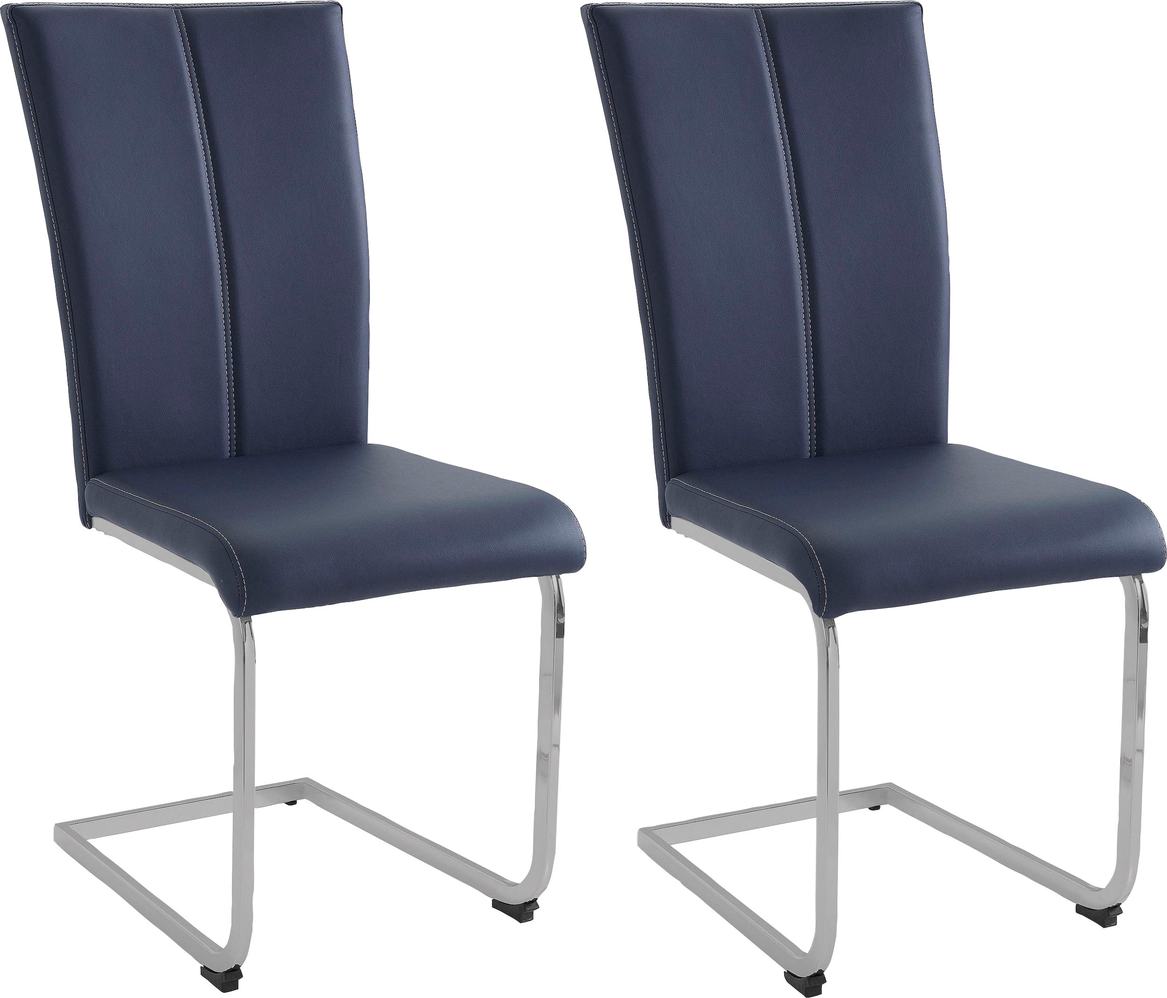 Home affaire Freischwinger »Nils« (Set) 2 Stk.Stuhl belastbar bis 120 Kg, Gestell Metall im Chrom-Look oder Schwarz