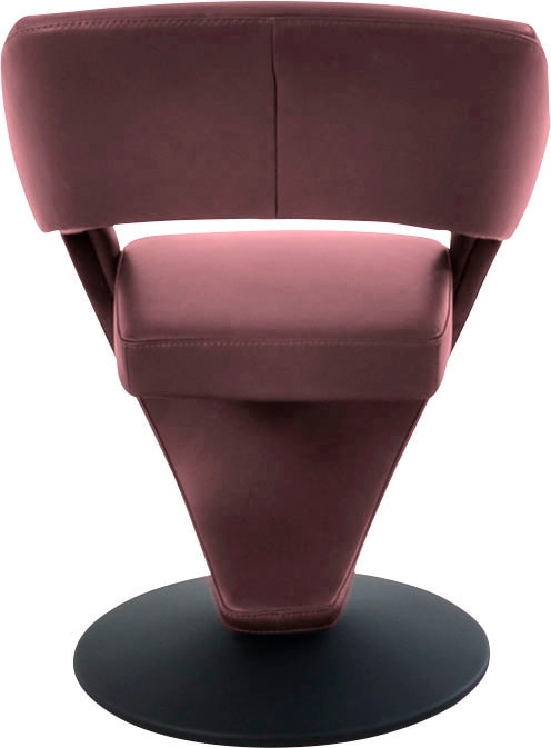 K+W Komfort & Wohnen Drehstuhl »Kansas«, Leder CLOUD, Design Leder-Drehsessel mit hohem Sitzkomfort, Drehteller in schwarz
