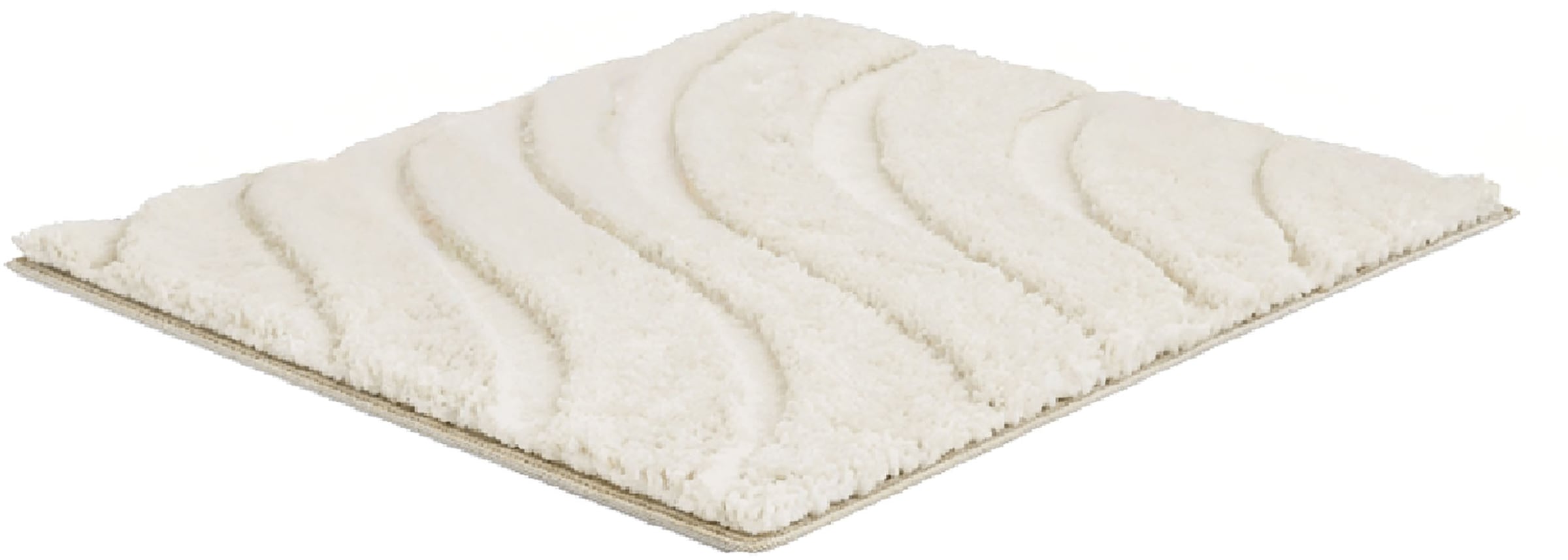 OTTO home Badematte »Levii, Badvorleger, Badezimmer Teppich, sehr weich« Höhe 20 mm rutschhemmend beschichtet fußbodenheizungsgeeignet | schnell trocknend Hoch-Tief-Effekt, weiche Haptik, Made in Europe