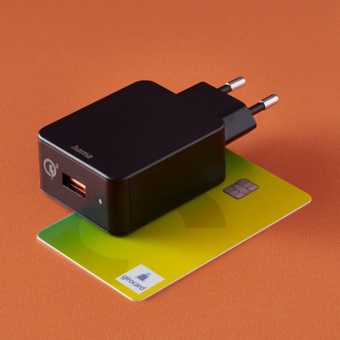 Hama USB-Ladegerät »Ladestecker USB A 19,5 Watt, Handy Schnellladegerät m Quick Charge 3.0«