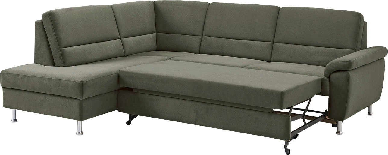CALIZZA INTERIORS Ecksofa »Onyx L-Form«, Ottomane links oder rechts, wahlweise mit Bettfunktion, Breite 257 cm