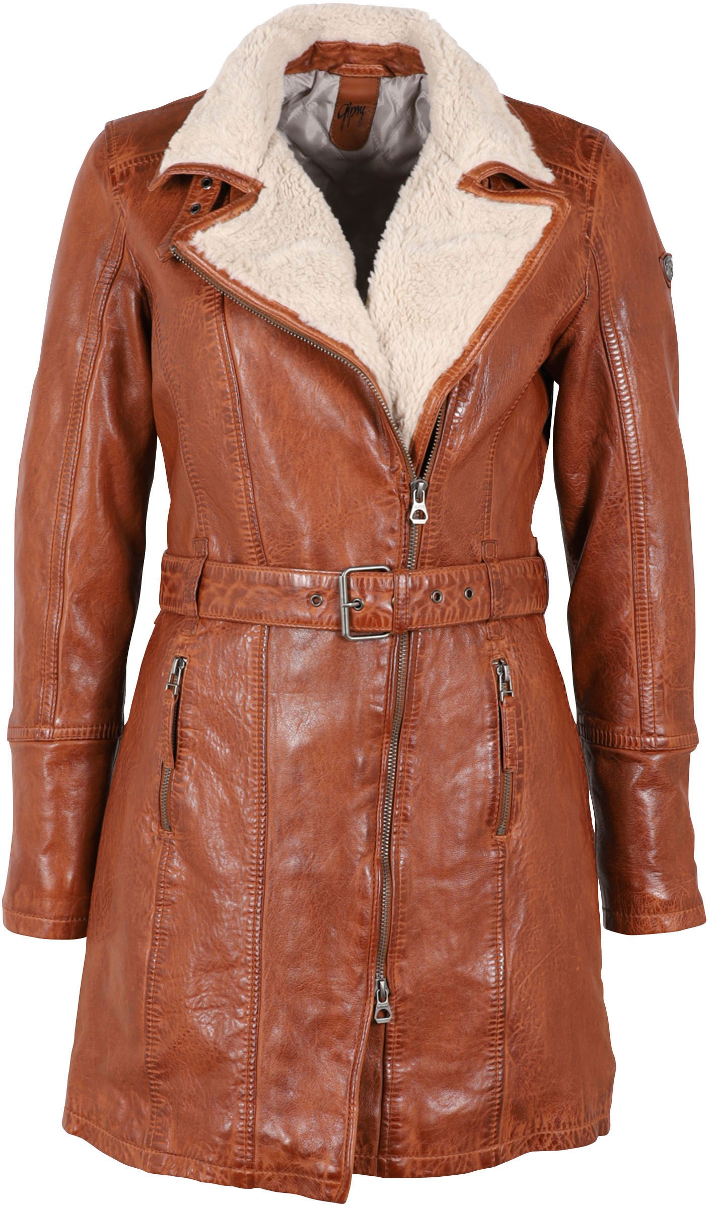 Gipsy Lederjacke »TAMALA« vegetabil gegerbtes Leder