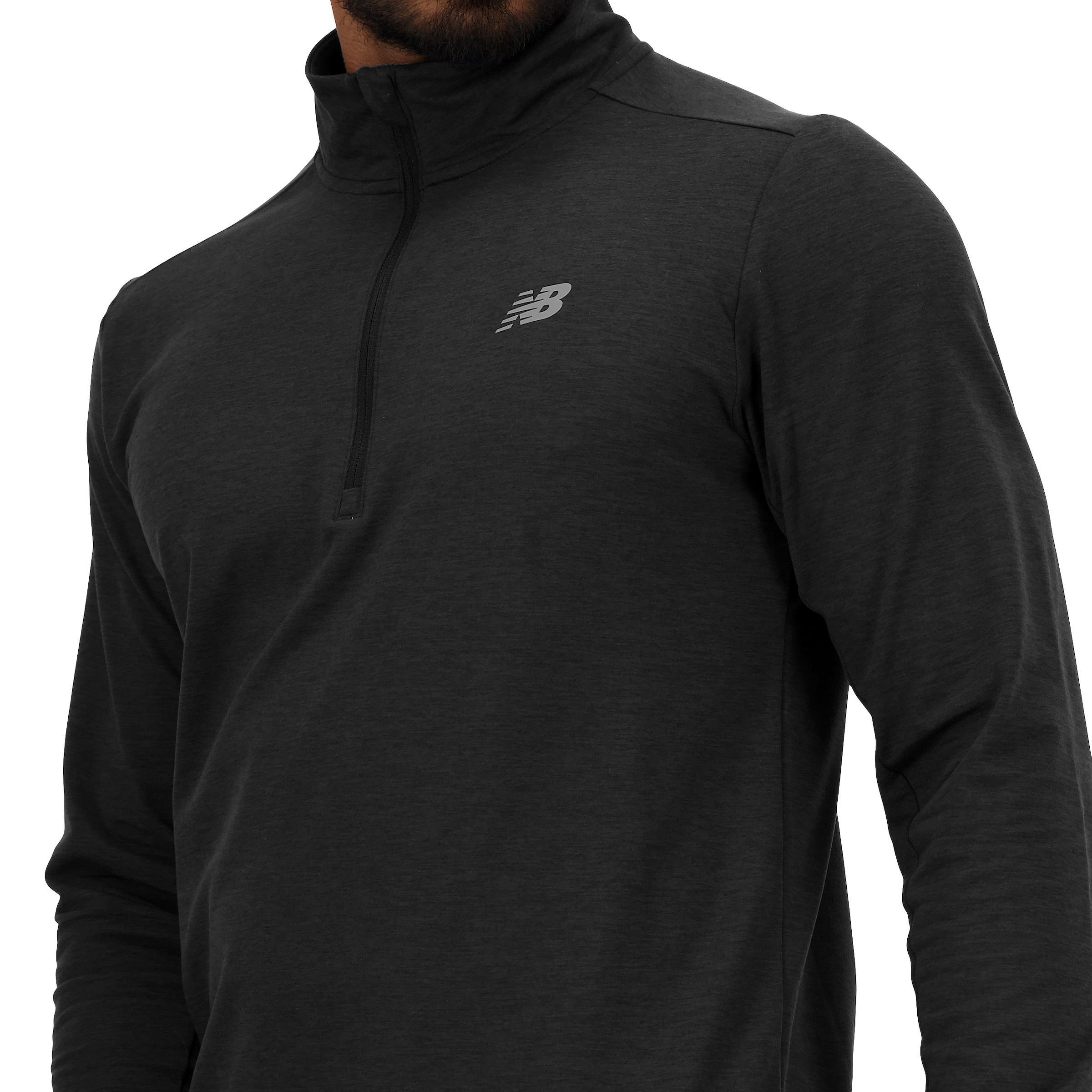 New Balance Laufshirt »Space Dye 1/4 Zip«, mit Label