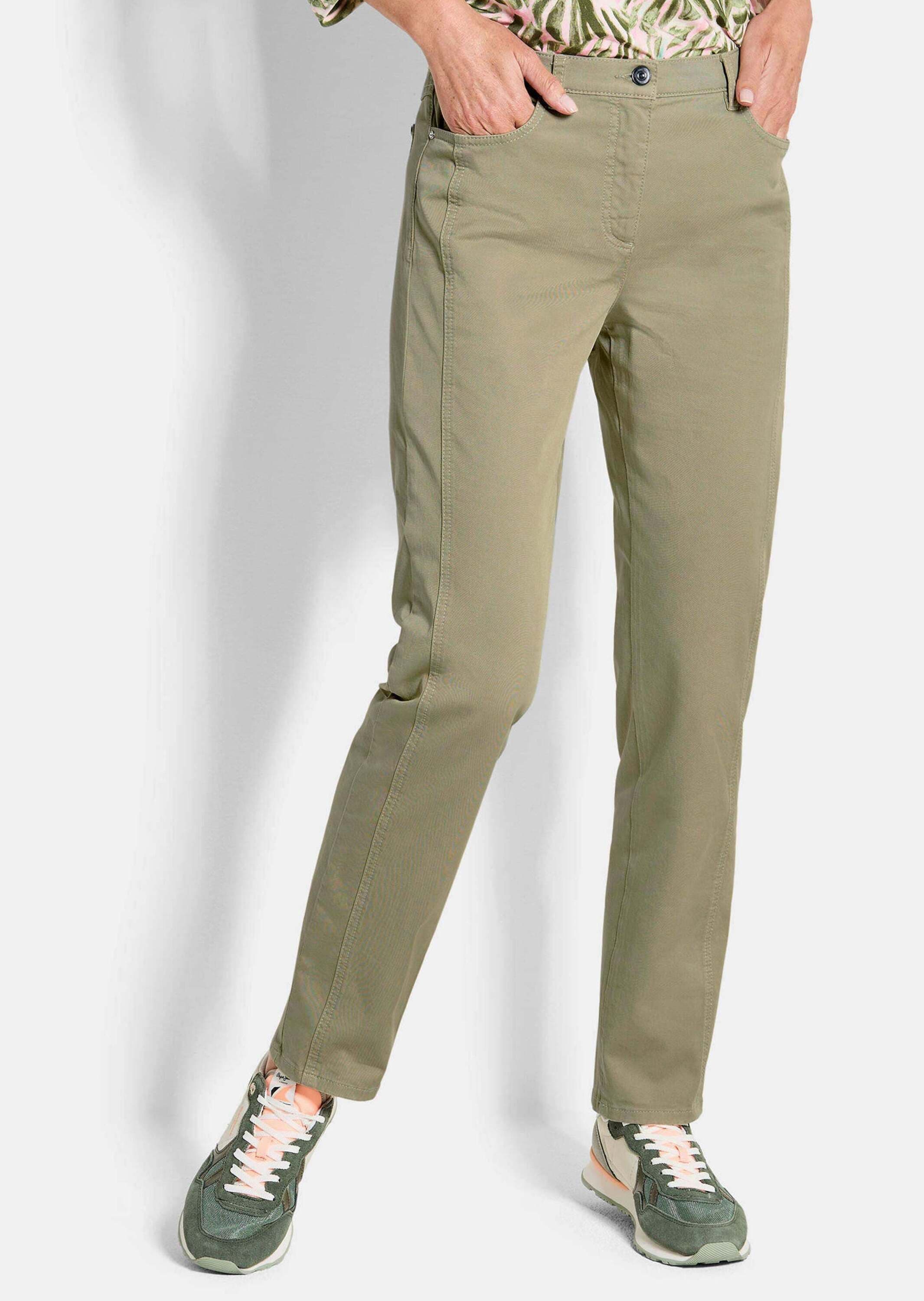 GOLDNER Stoffhose »Kurzgröße Schmale Hose LOUISA mit Schlank-Effekt«