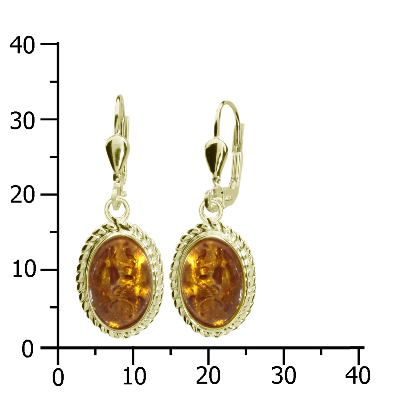 OSTSEE-SCHMUCK Paar Ohrhänger »- Julie - Gold 585/000 - Bernstein«