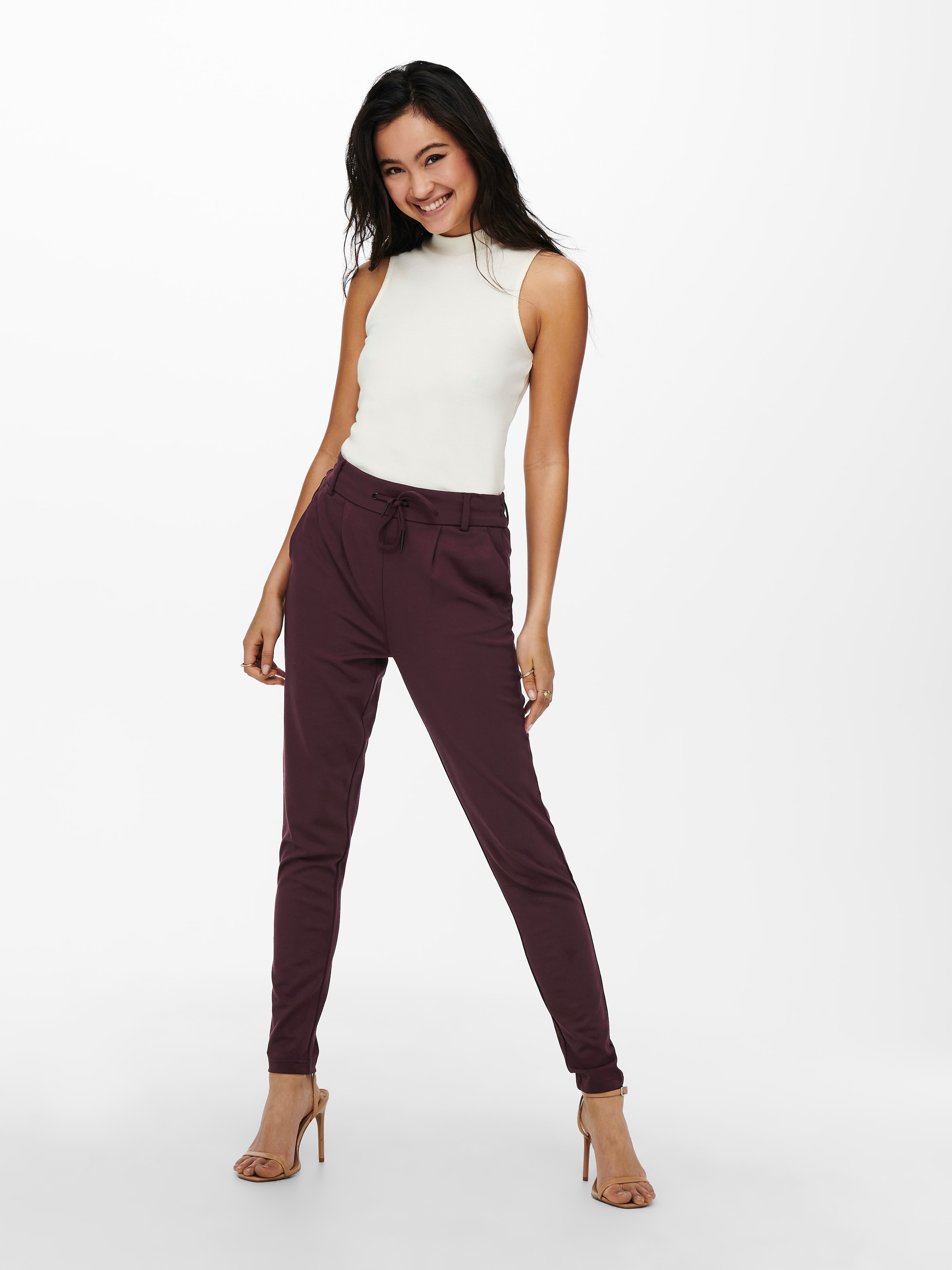 ONLY Jogger Pants »ONLPOPTRASH LIFE EASY COL PANT PNT NOOS«, bequeme Form mit elastischem Bund und Kordelzug