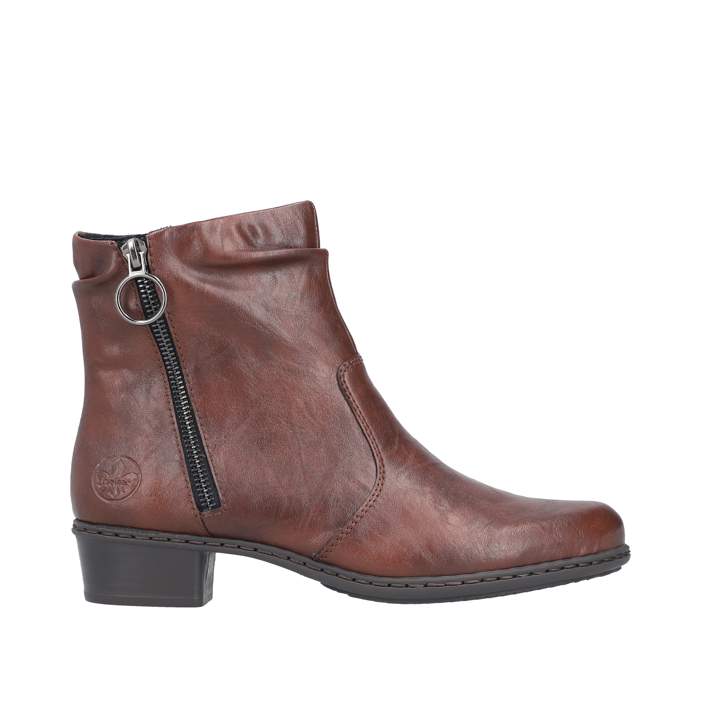 Rieker Stiefelette  Boots, Blockabsatz, mit praktischem Innen-Reißverschluss