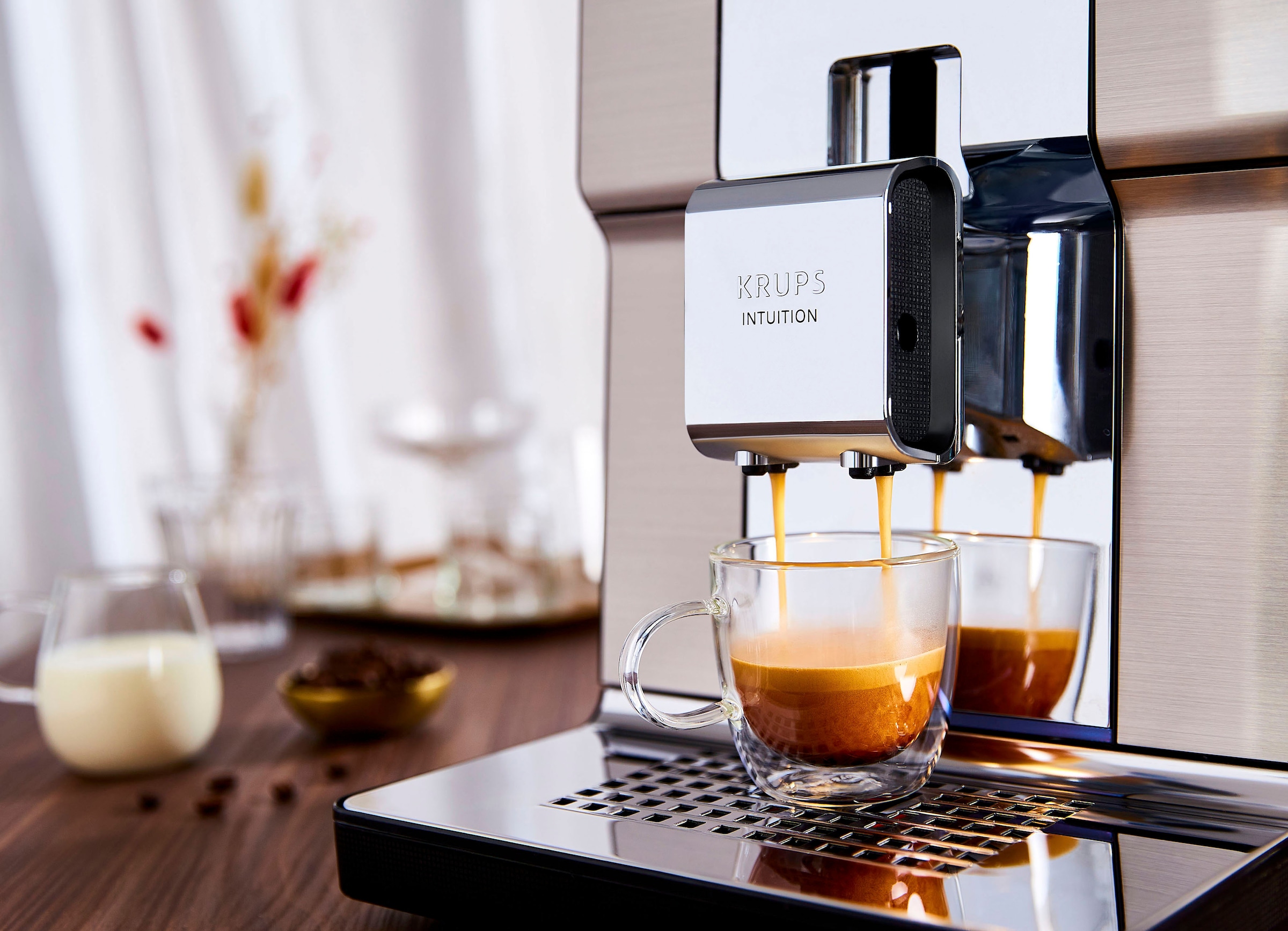 Krups Kaffeevollautomat »EA877D Intuition Experience+«, mit 21 Heiß- und geräuscharm, Garantie XXL Farb-Touchscreen Jahren 3 Kaltgetränke-Spezialitäten