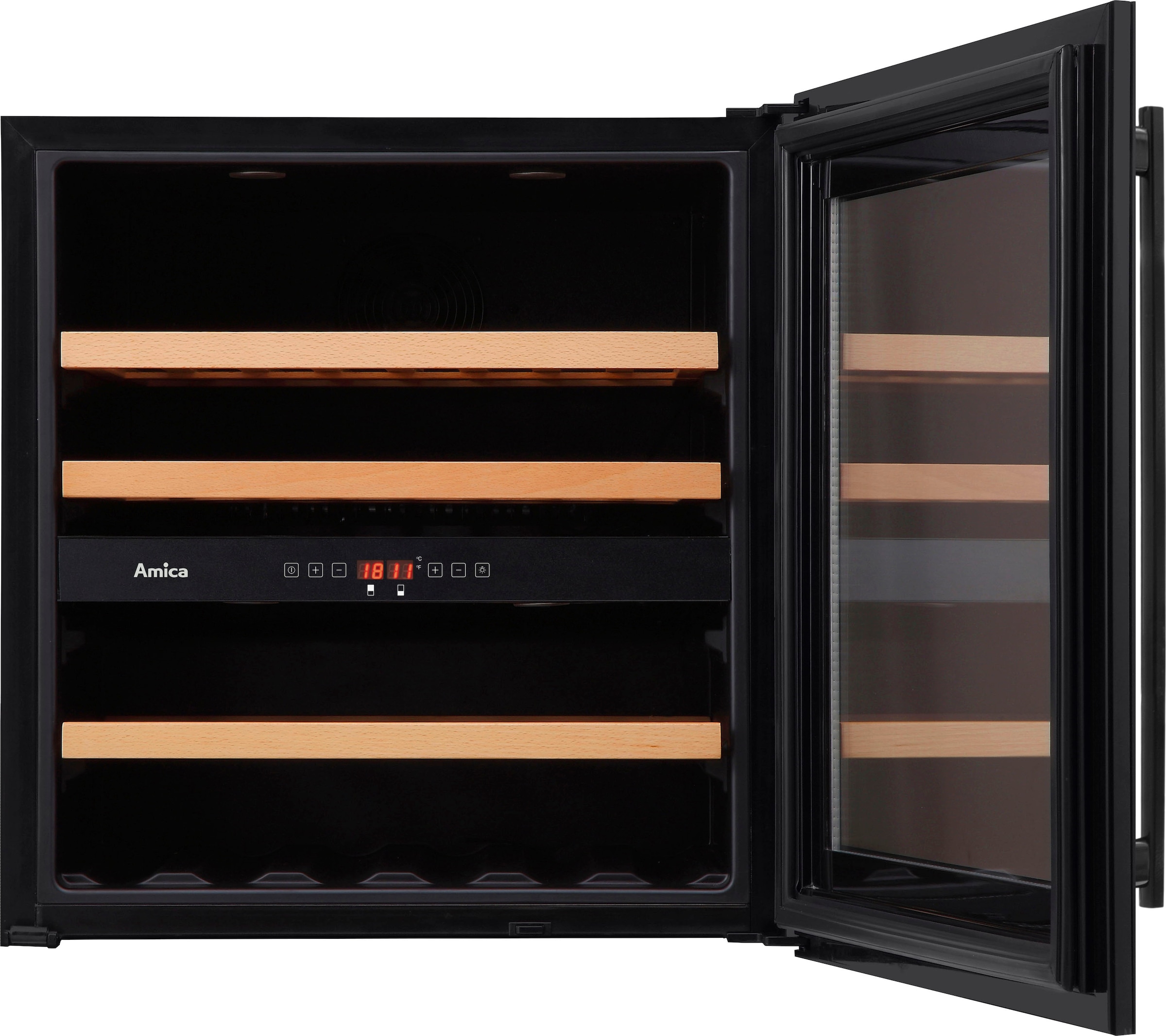 Amica Einbauweinkühlschrank »WCB2K60B36.1 / WK 341 212 S«, für 37 St. Standardflaschen á 075l