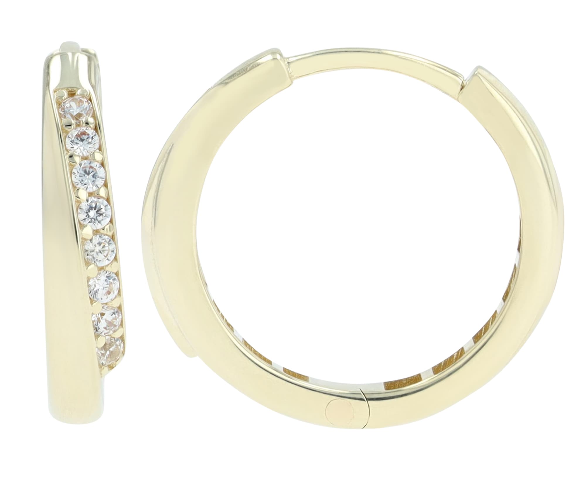 Adelia´s Paar Creolen »333 Gelbgold Ohrringe Creolen mit funkelnden Zirkonia« goldfarben