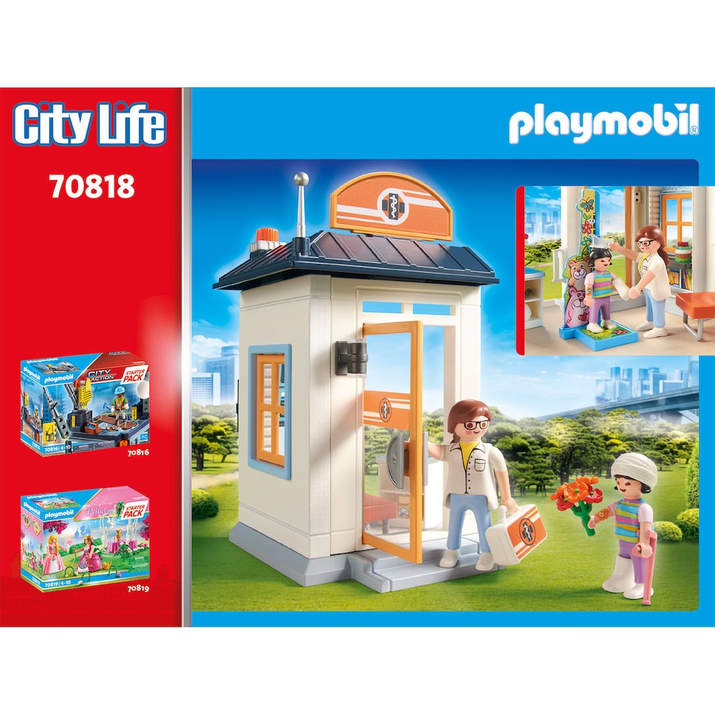Playmobil® Konstruktions-Spielset »Starter Pack Kinderärztin (70818), City Life«, (57 St.)