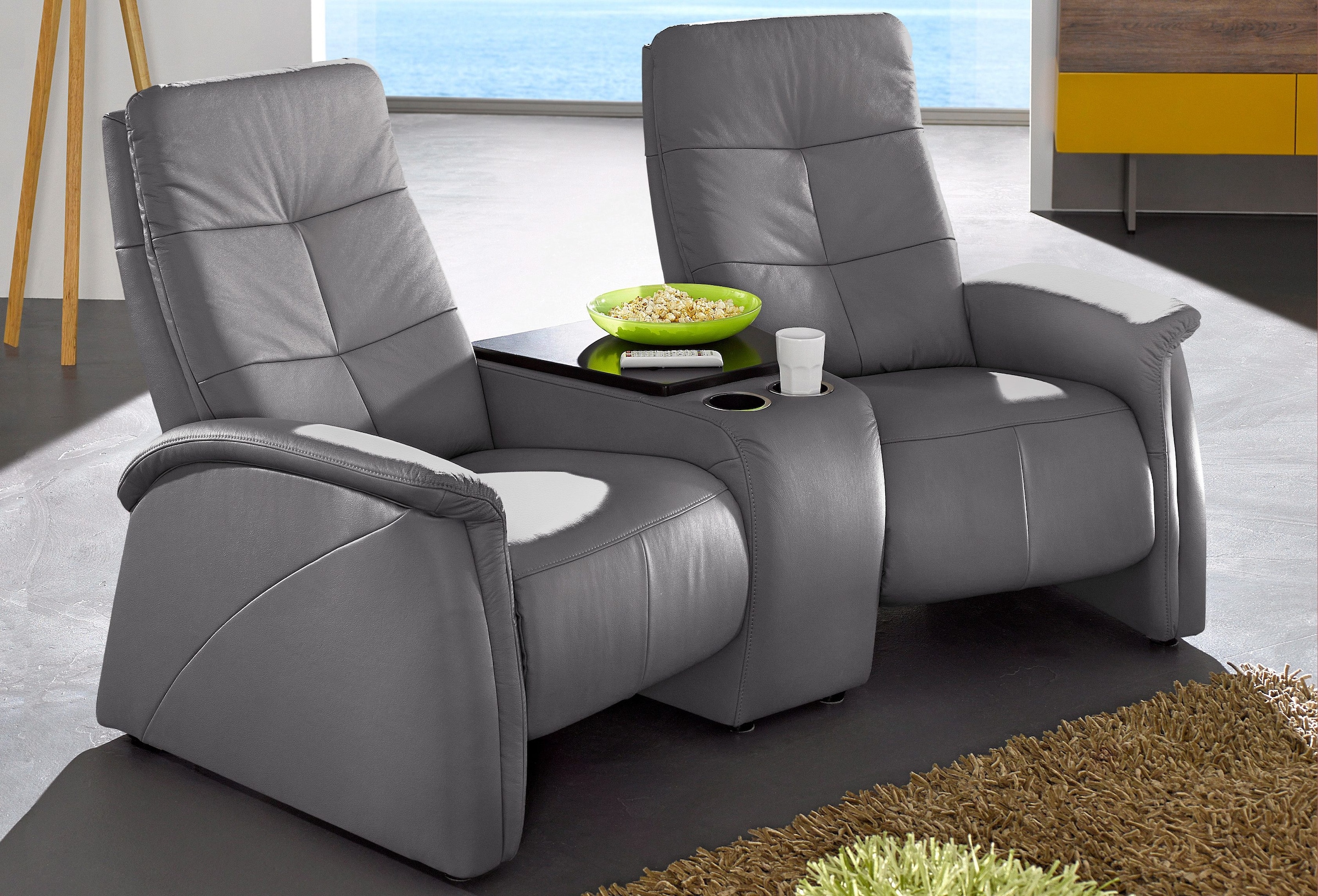 exxpo - sofa fashion 2-Sitzer »Tivoli, Kinosofa, bequem,«, mit Relaxfunktion, integrierter Tischablage und Stauraumfach