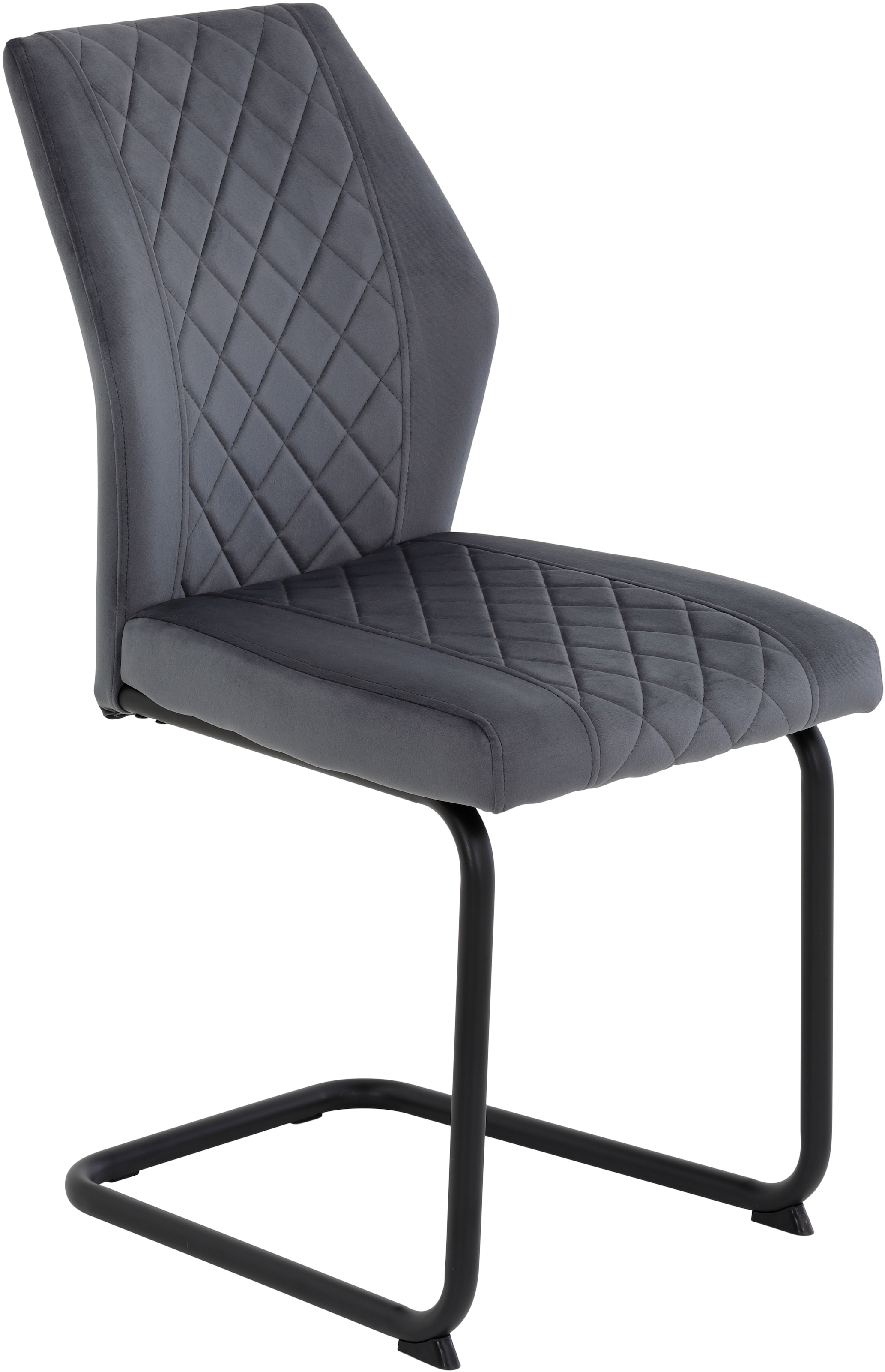 HELA Freischwinger »Freischwinger DALLAS 140kg belastbar, mit Rautensteppung« (Set) 2 Stk.Esszimmerstuhl, Rücken und Sitz ergonomisch gepolstert