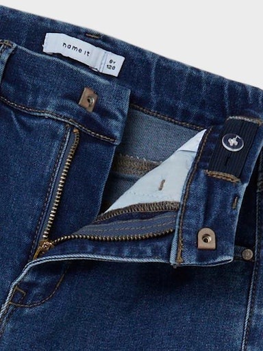 Name It Weite Jeans »NKFROSE für Mädchen mit weitem Bein und High Waist« unifarben, casual, loose fit, Baumwollmischung, Denim