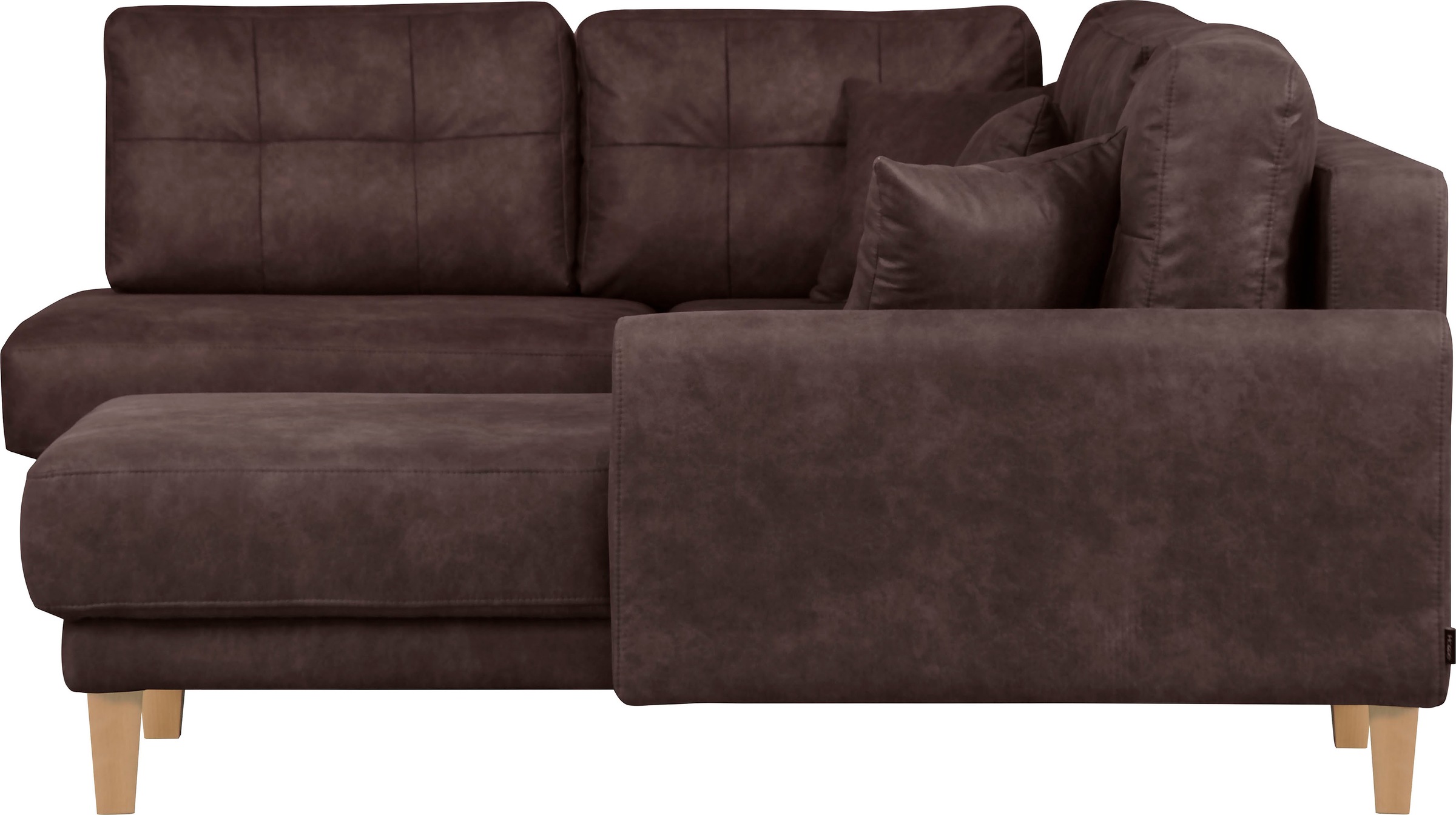 Home affaire Wohnlandschaft »TRIPLO U-Form wahlweise mit Schlaffunktion, B/T/H: 310/192/90 cm«, Schlafsofa, auch mit Bettkasten, Steppung im Rückenkissen