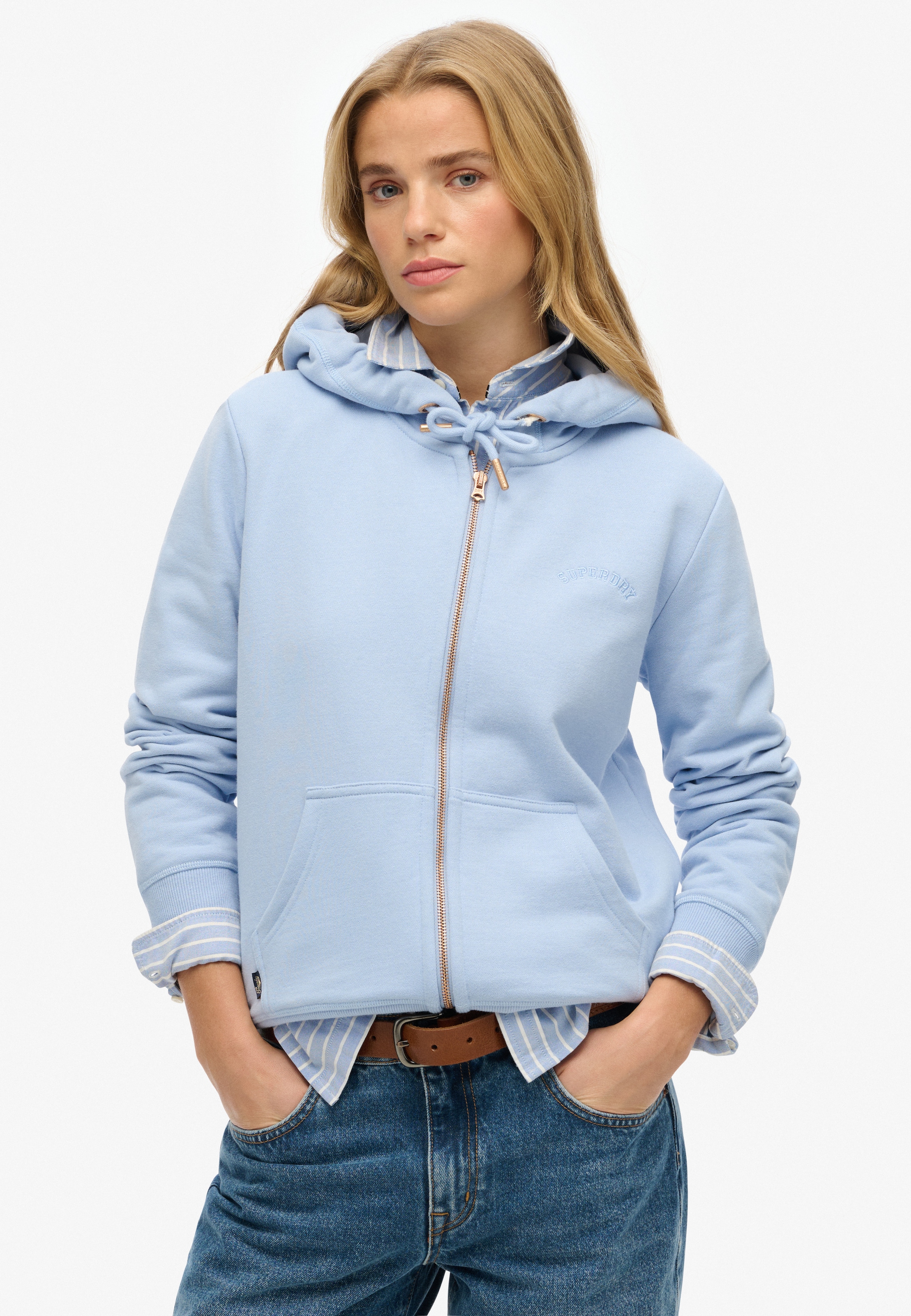 Superdry Kapuzensweatjacke »ESSENTIAL LOGO ZIPHOOD HB«