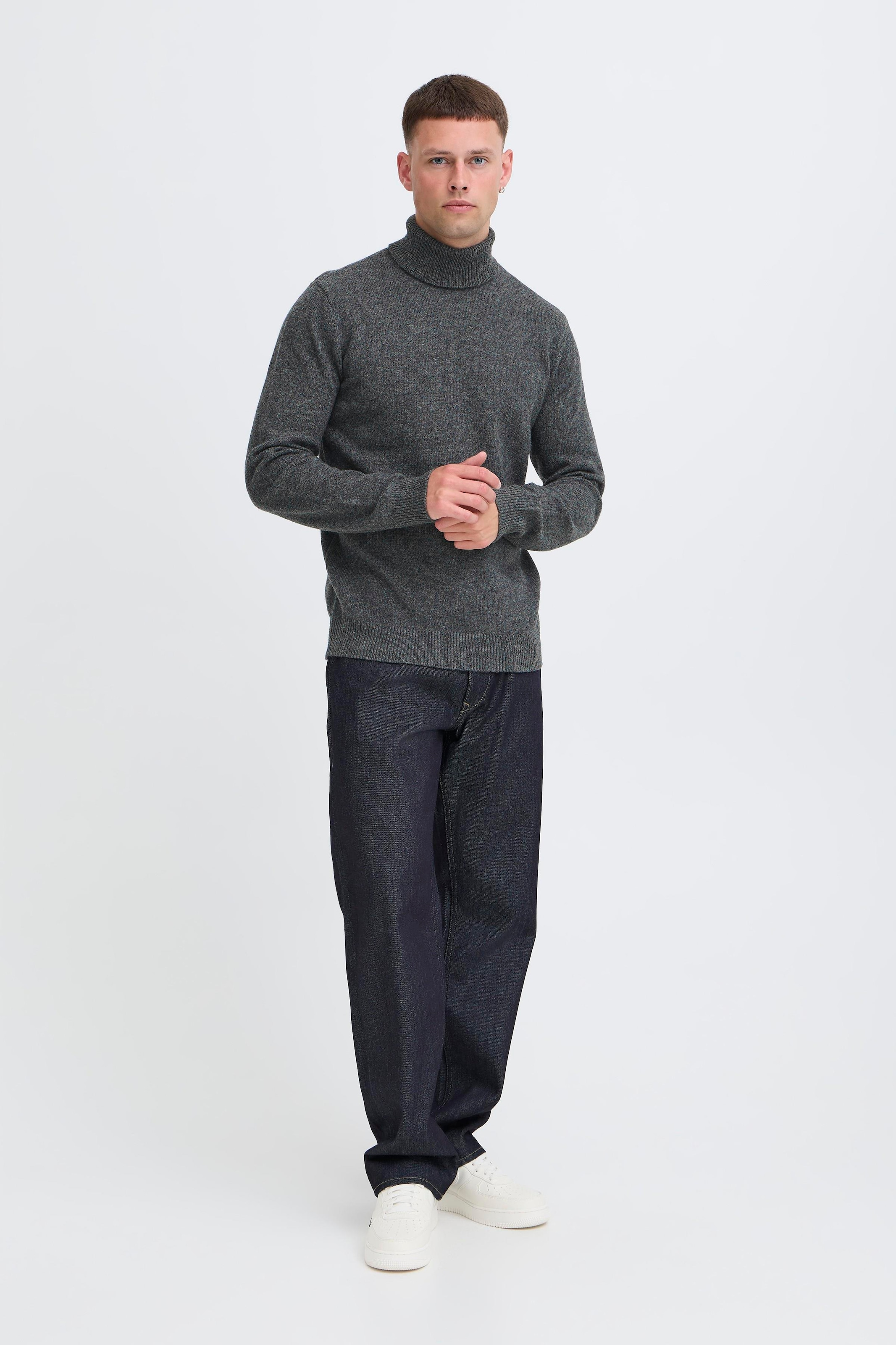 Blend Rollkragenpullover »BHBRANKO ROLL KNIT« mit Markenlabel, aus Wollmischung, Regular Fit, hüftlang