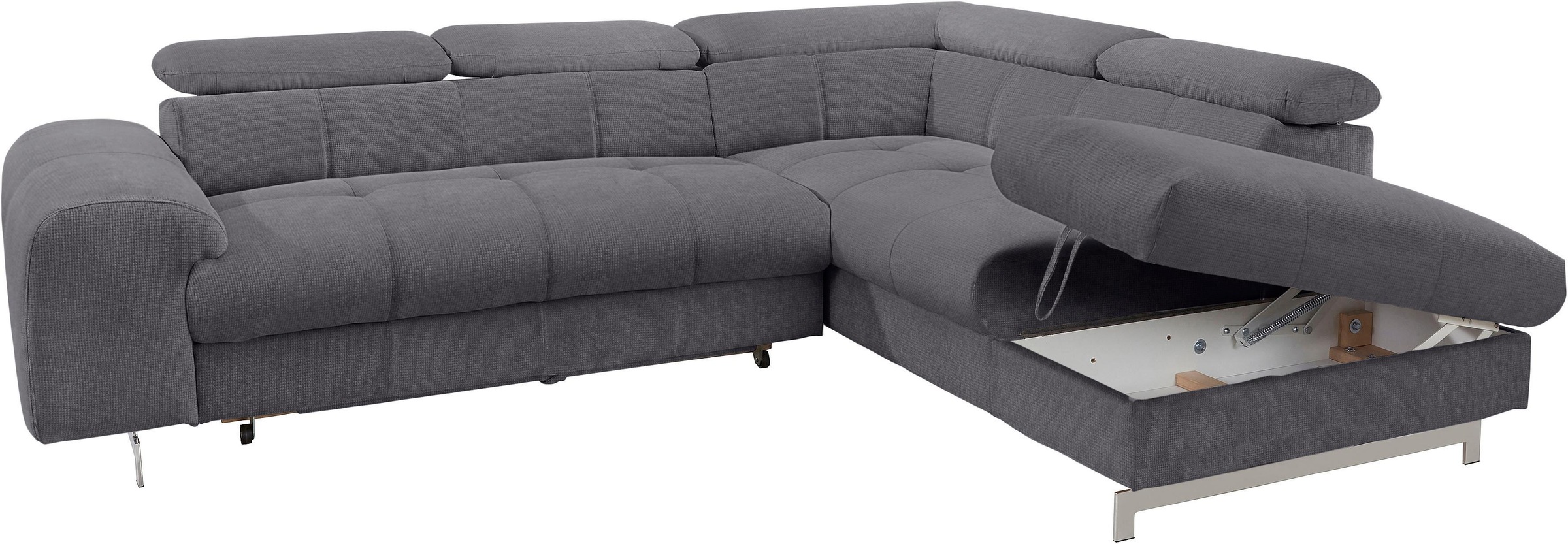 COTTA Ecksofa »Chef L-Form«, mit Kopfteilverstellung, wahlweise mit Bettfunktion & Bettkasten