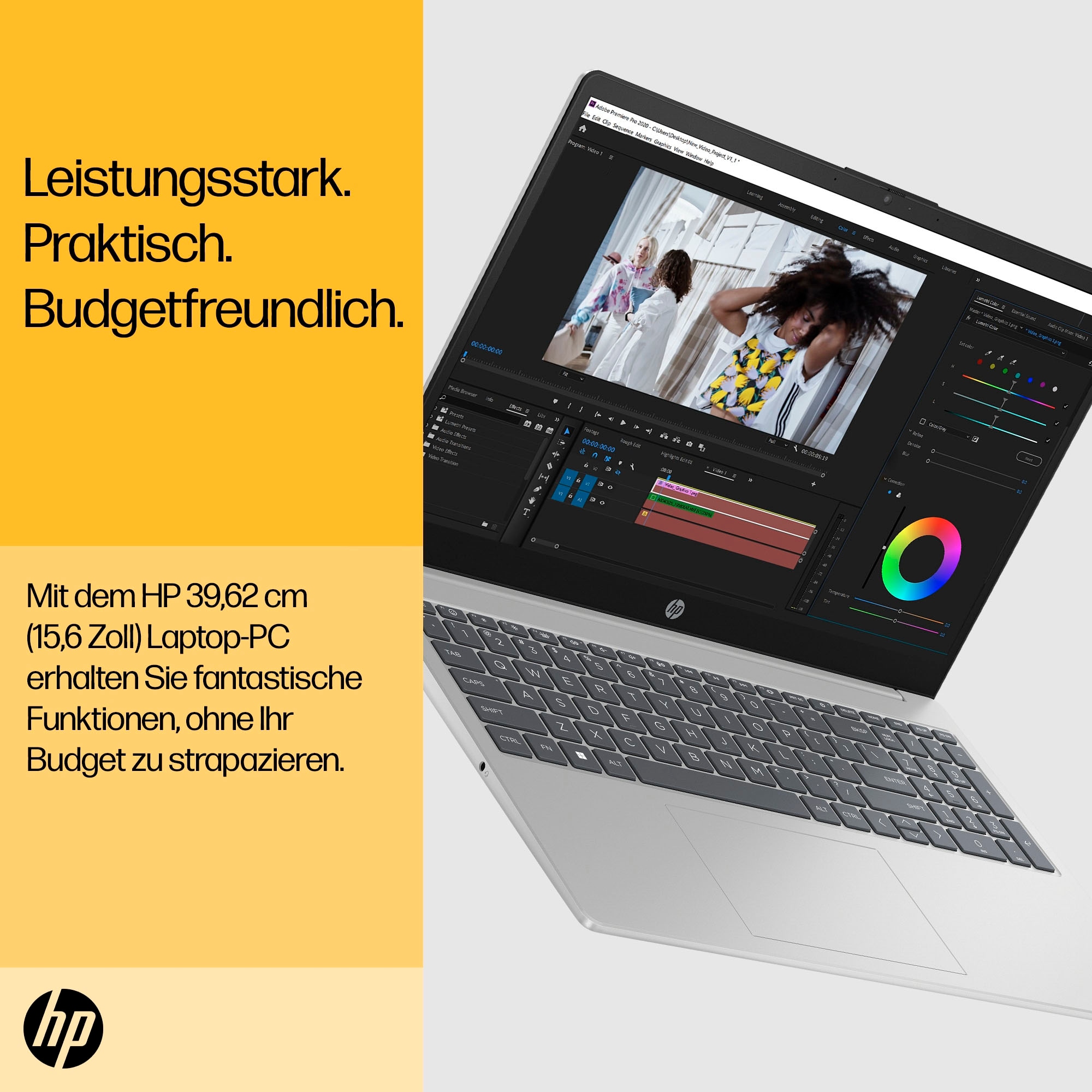 HP Notebook »15-fc0230ng«, 39,6 cm, / 15,6 Zoll, AMD, Ryzen 3, Radeon Graphics, 512 GB SSD