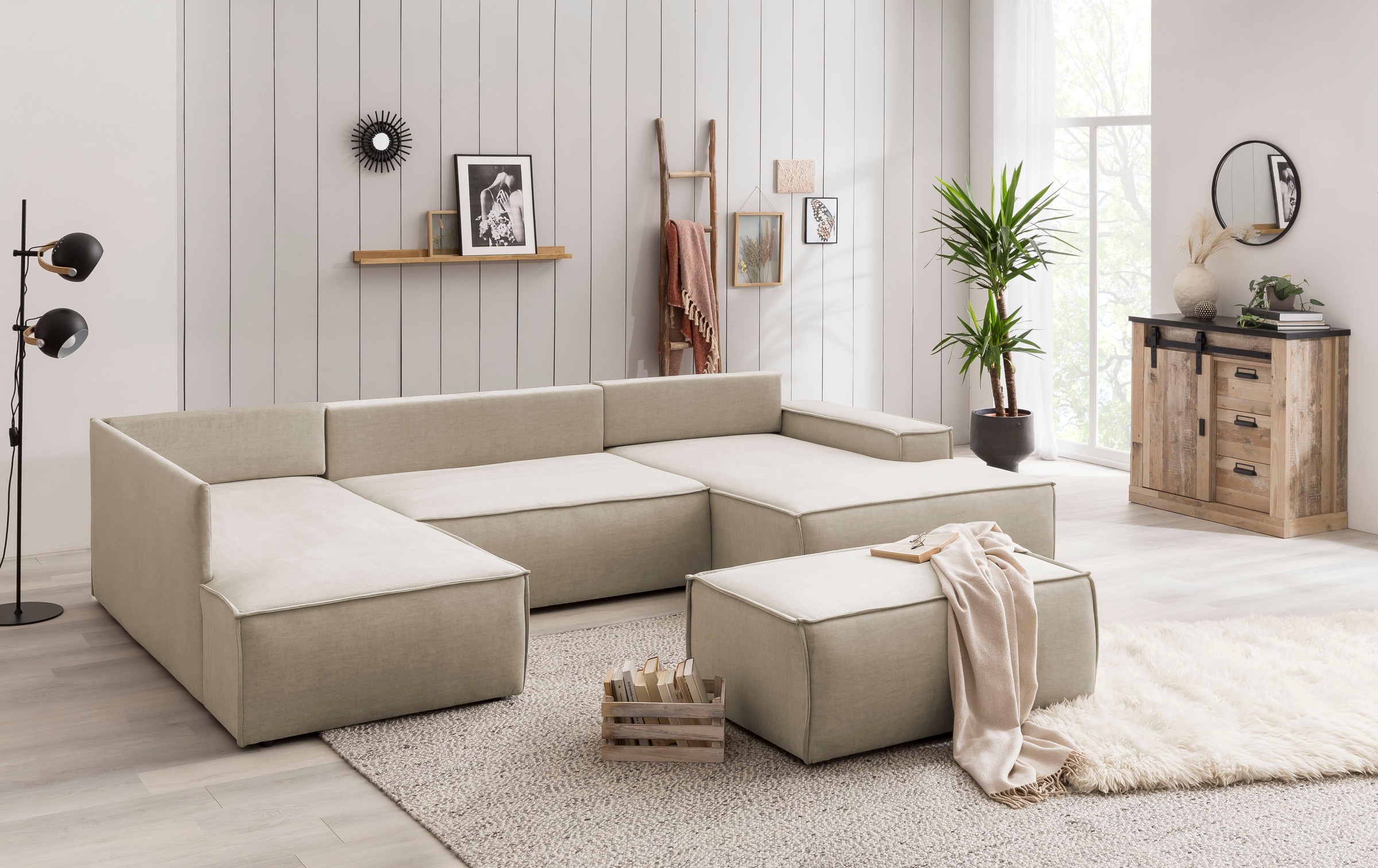 Home affaire Hocker »SHERWOOD«, passend zur Polster-Serie SHERWOOD