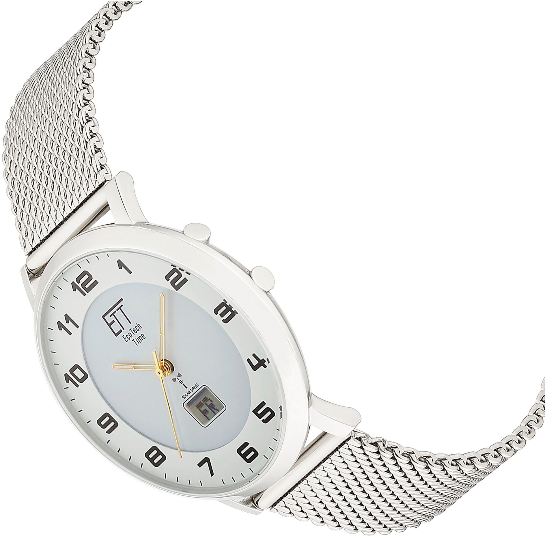 ETT Funkuhr »Atacama«, (Set, 2 tlg., mit Wechselband aus Leder), Armbanduhr, Herrenuhr, Datum, Solar, ideal auch als Geschenk