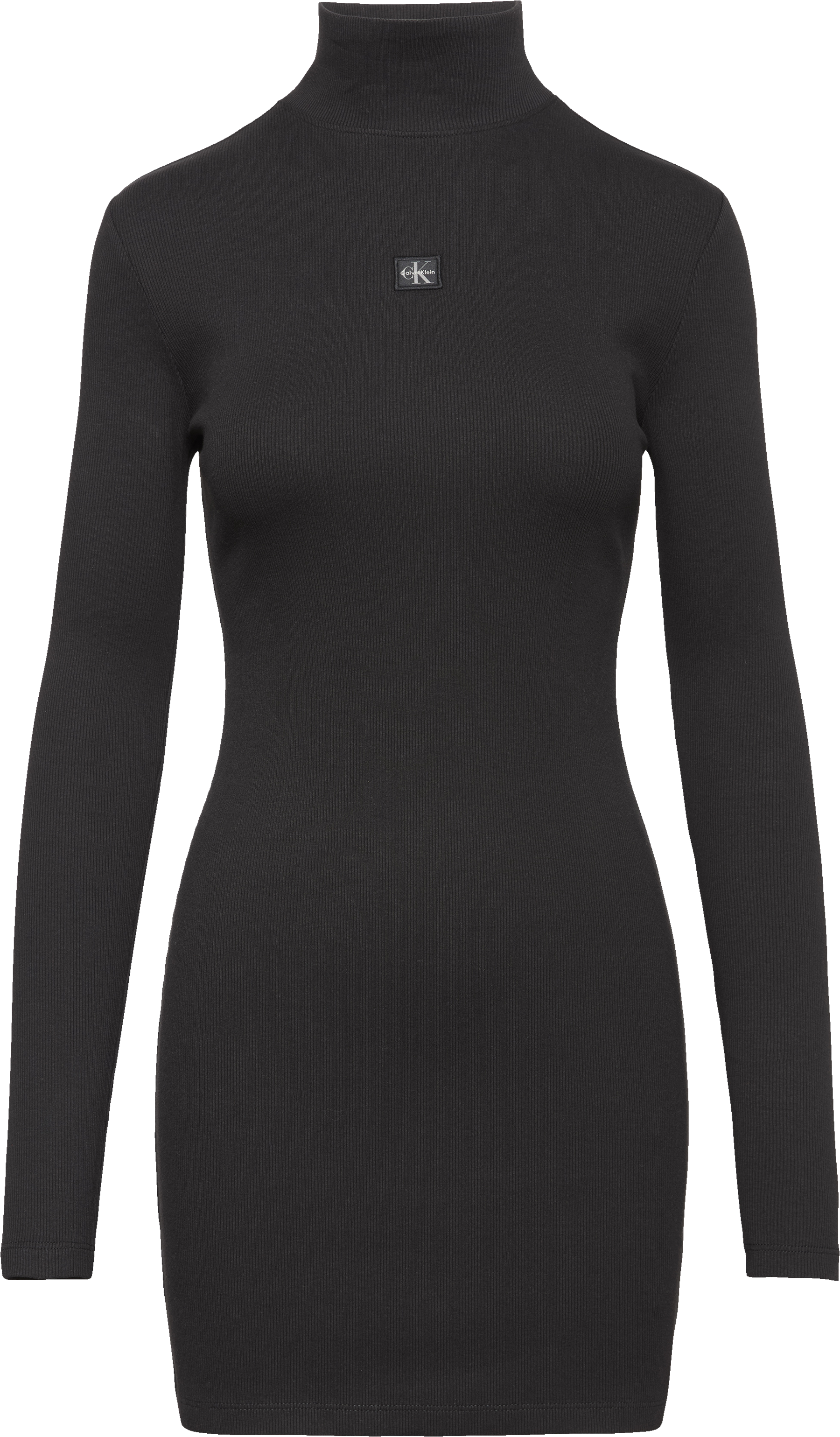 Calvin Klein Minikleid Ohne Tasche Figurbetonte Passform mit Stehkragen