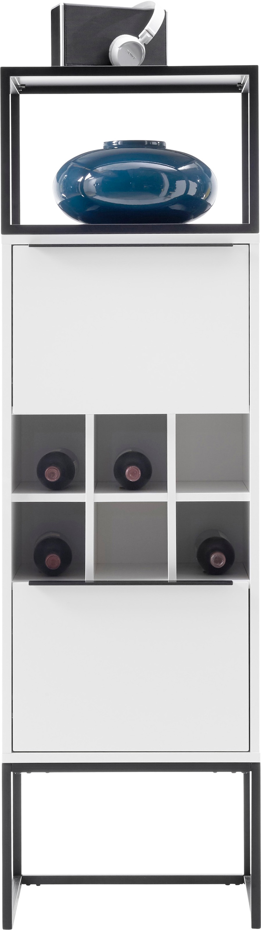 HBZ Highboard »Lille«, (1 St.), mit LED-Beleuchtung, Wohnzimmerschrank in Eiche Artisan NB