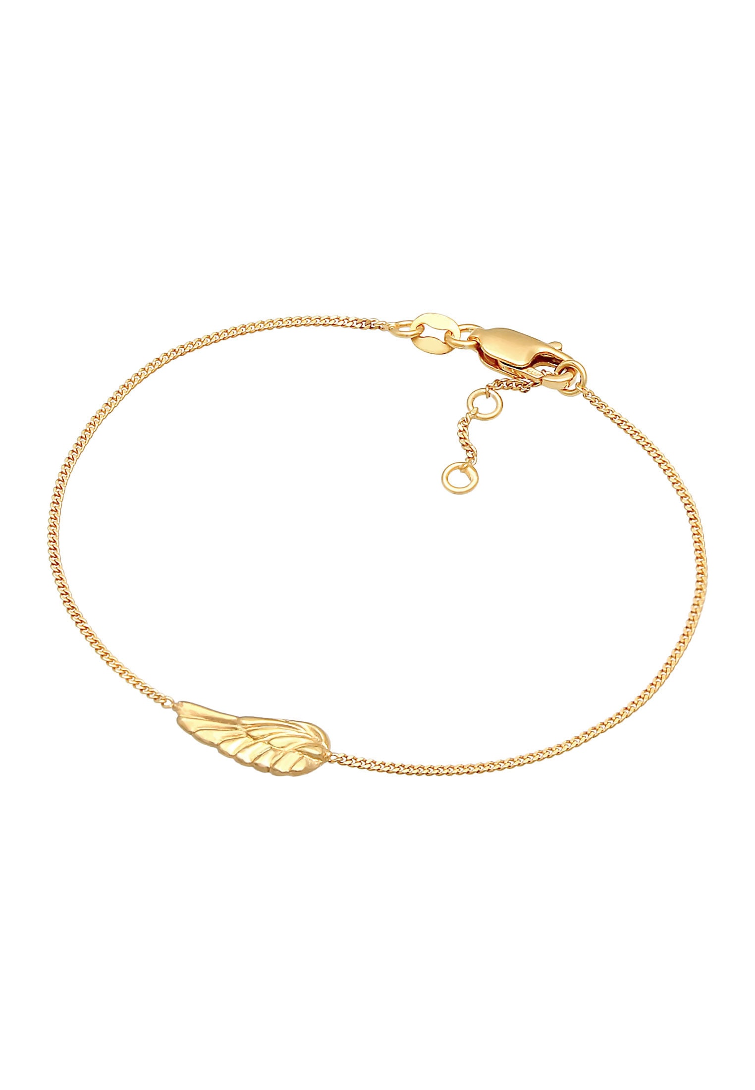 Elli Premium Armkette »Armband Flügel Engel Schutz 375 Gelbgold«