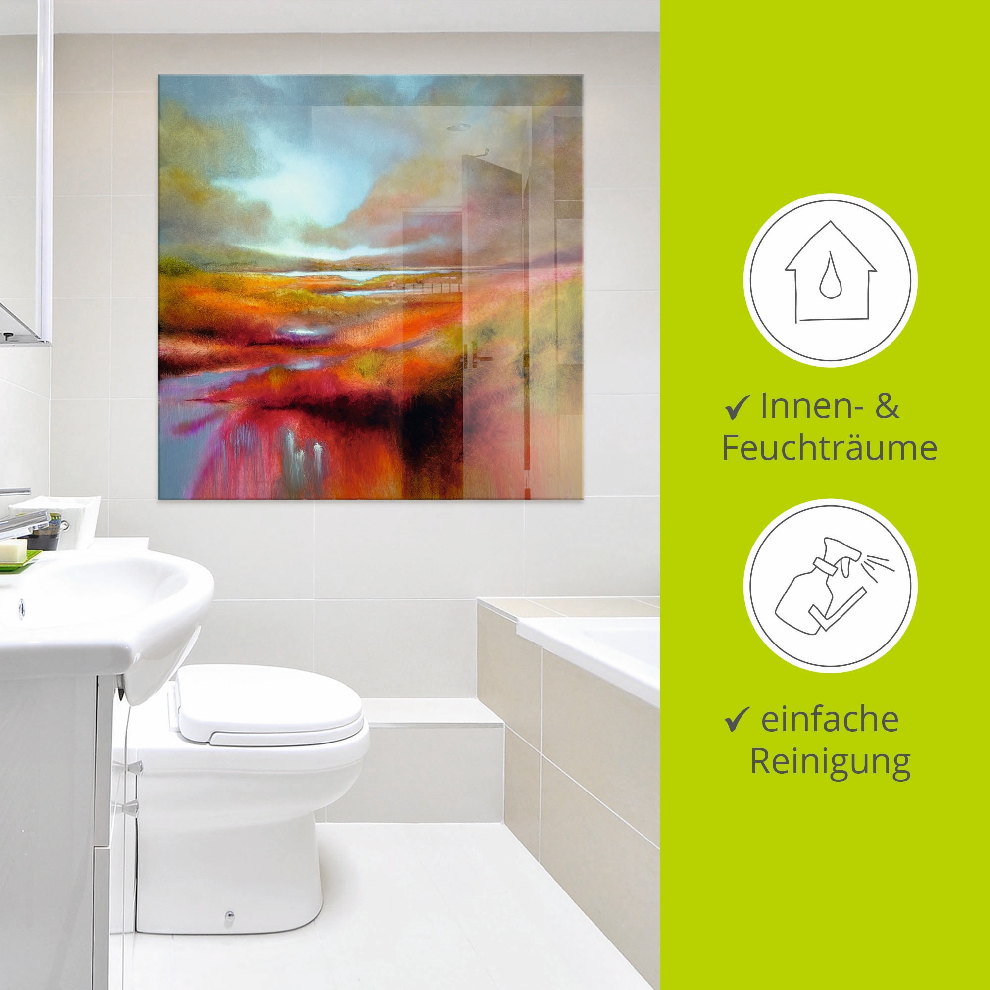 Artland Glasbild »Ein perfekter Tag I« Berge 1 Stk. tlg. in verschiedenen Größen