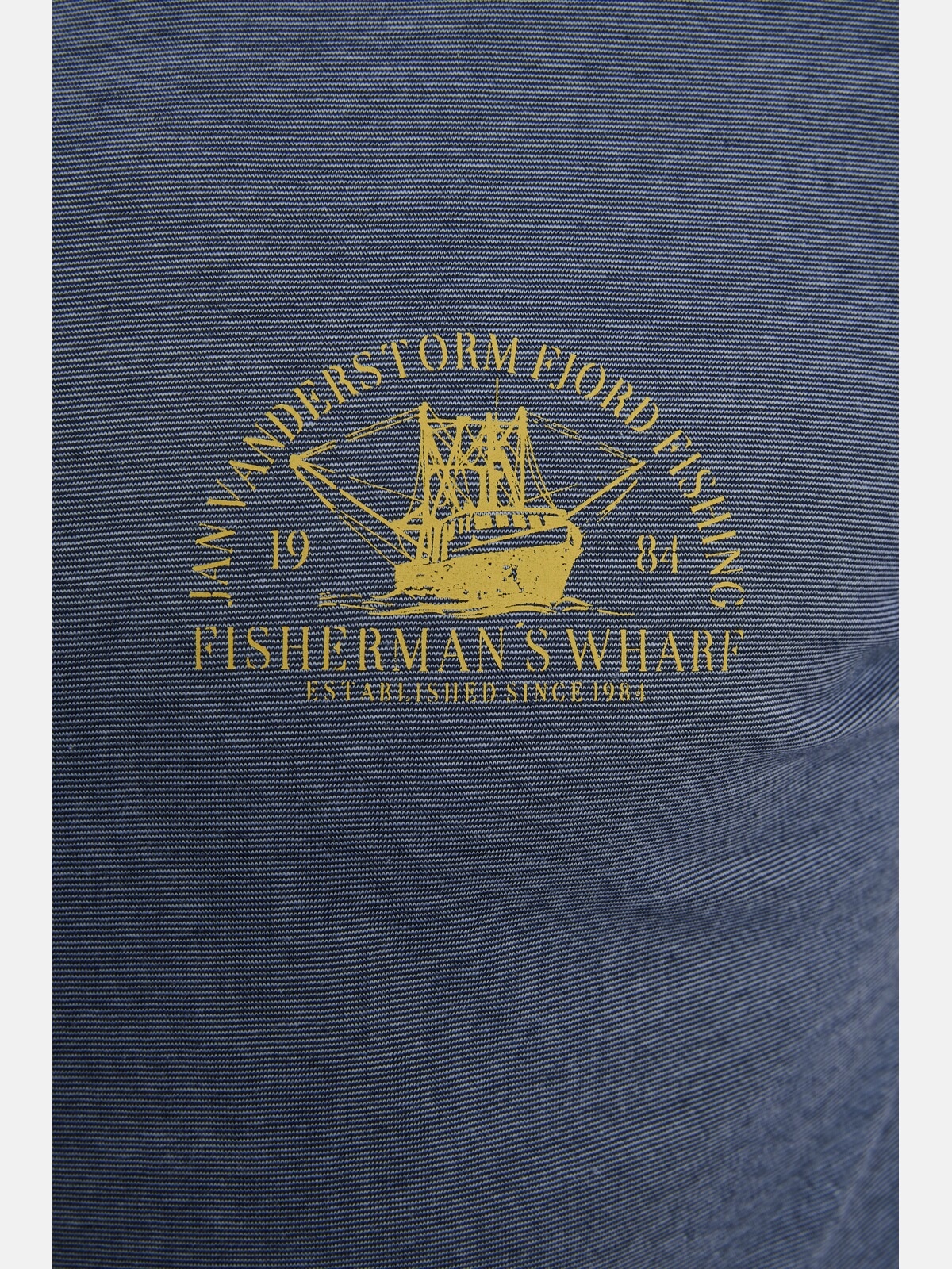 Jan Vanderstorm Rundhalsshirt »T-Shirt BERNULF«, (1 tlg.), mit Fischerboot-Print