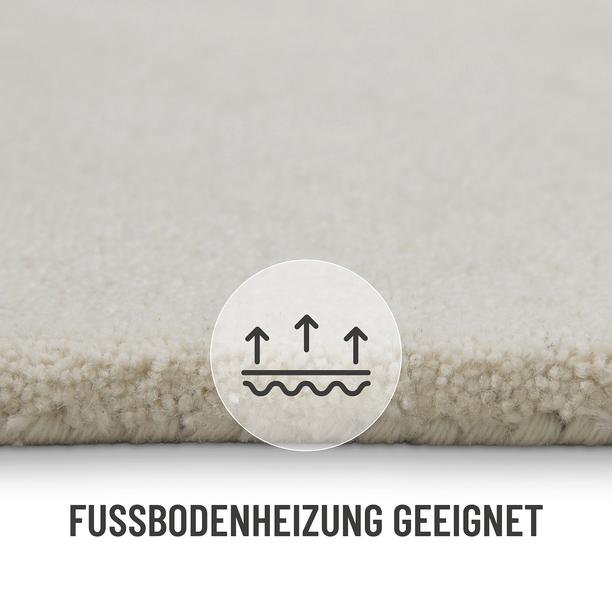 Wecon home Wollteppich »Hamptons FORTYFOUR«, rund, 20 mm Höhe, Schurwolle, Kurzflor, Wohnzimmer, Schlafzimmer, elegant, Ornamente