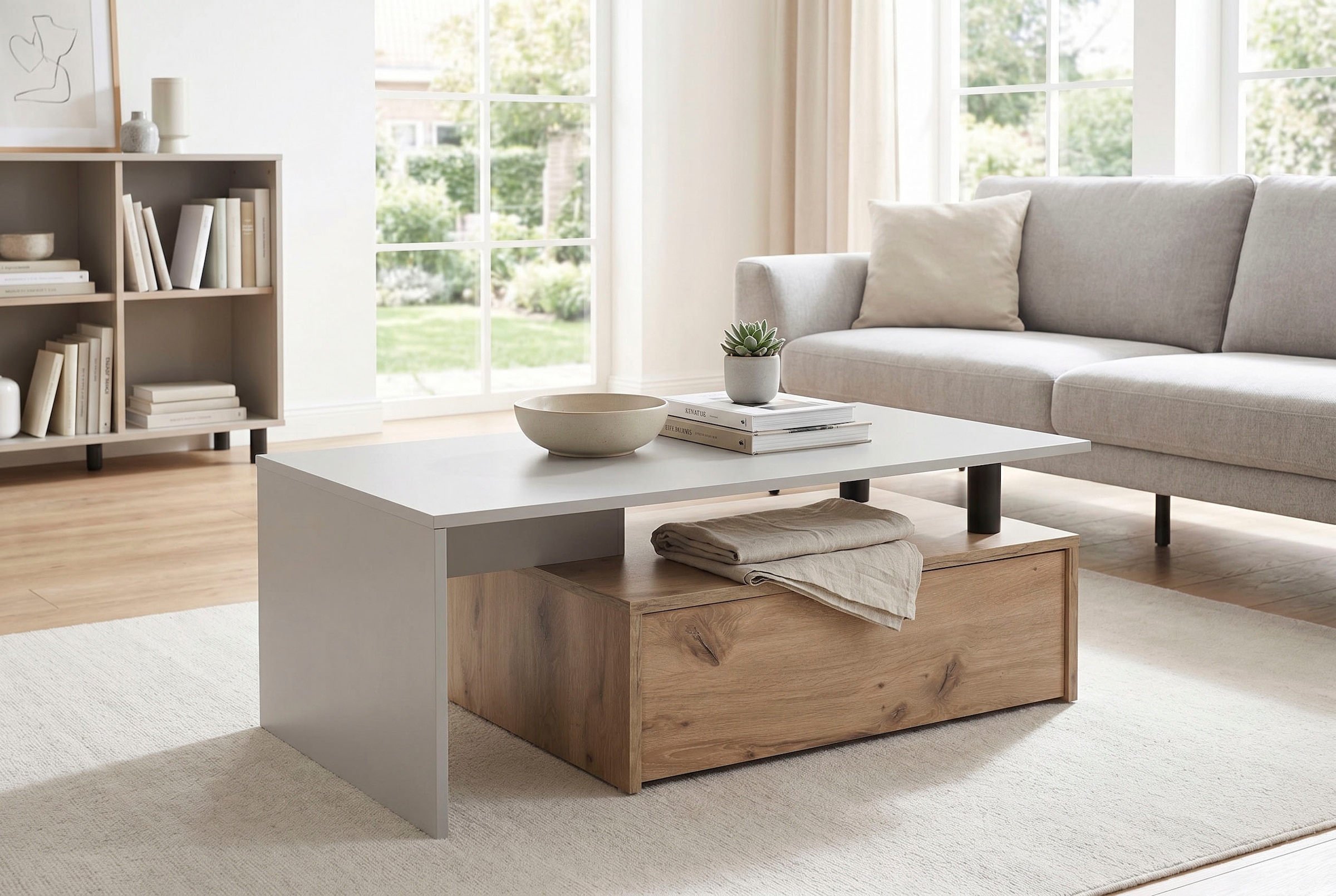 HELA Couchtisch »DENNIS« Stauraum mit Schubkasten, Breite 110 cm