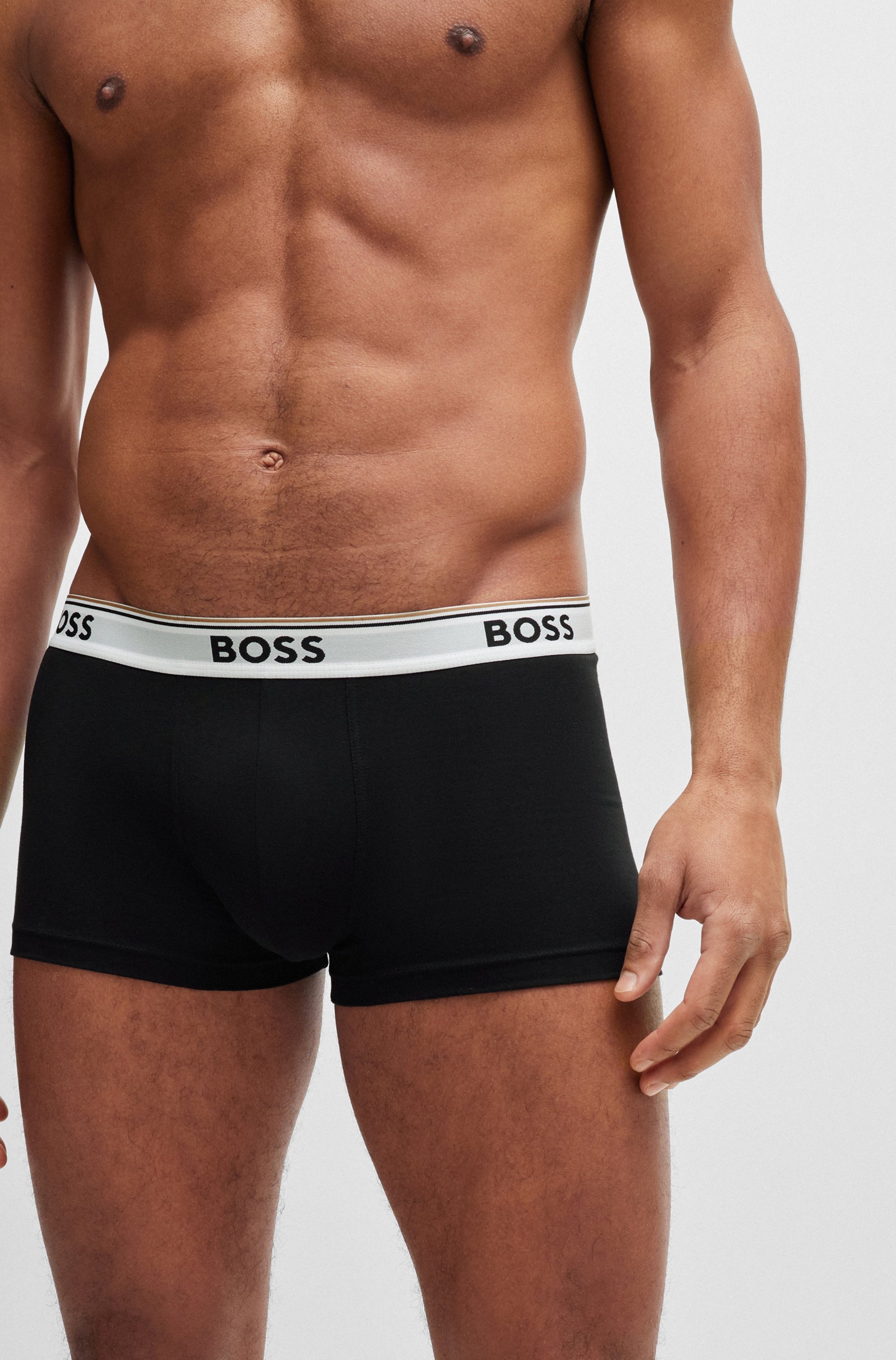 BOSS Boxer »TRUNK 3 PACK«, (3 St.), BOSS Schriftzug auf dem Bund