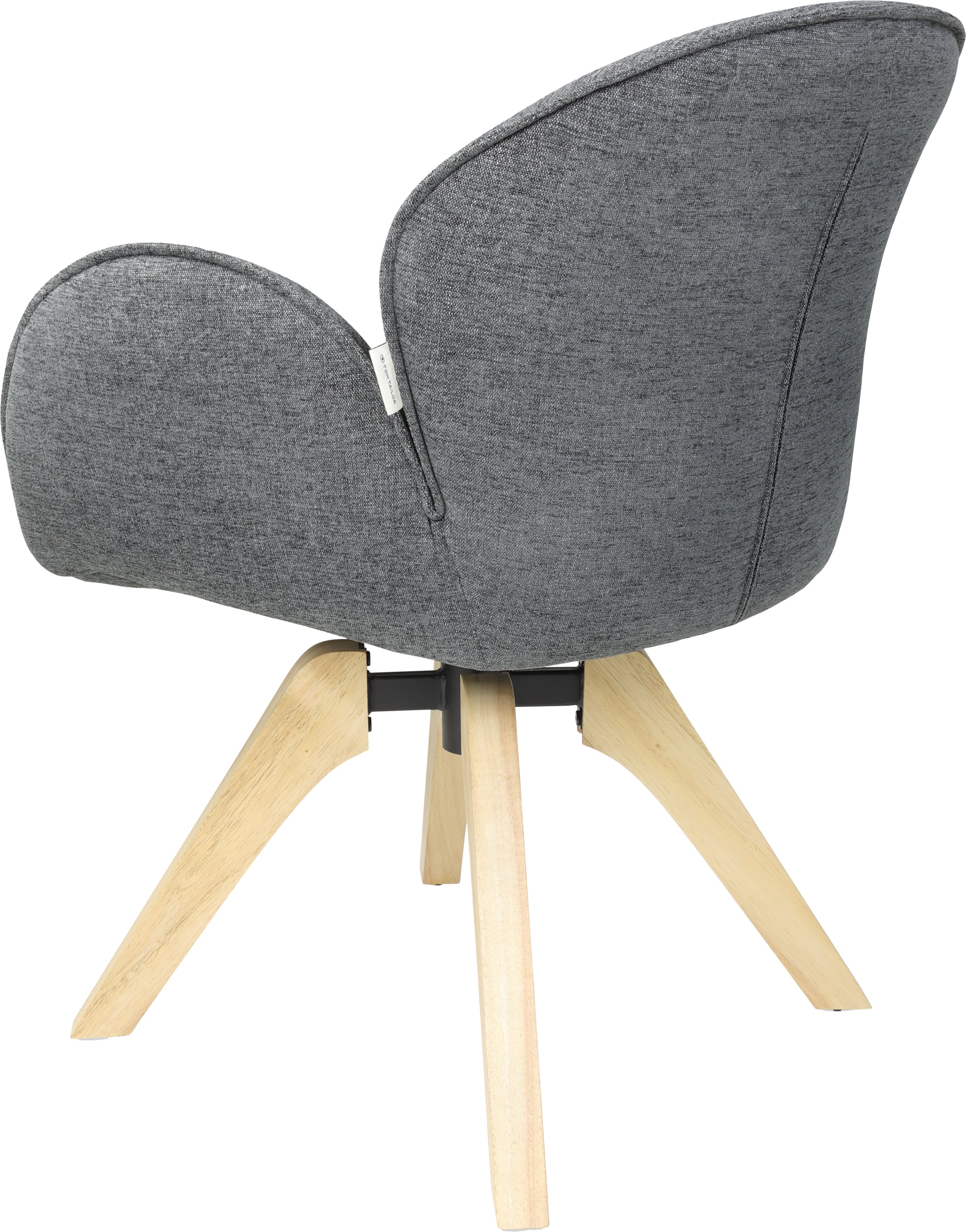 TOM TAILOR HOME Armlehnstuhl »WINGS ARMCHAIR«, (Set), 2 St., Chenille, mit Armlehnen, drehbar, Rückholfunktion, Massivholzgestell