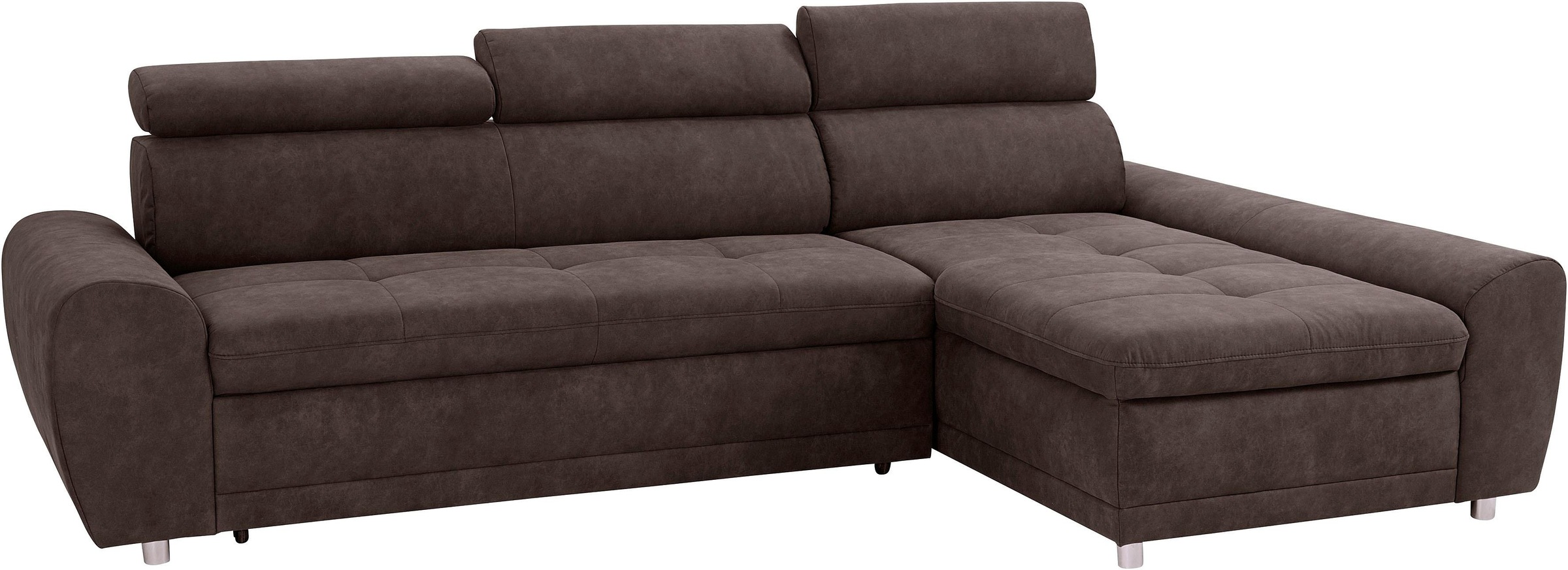 sit&more Ecksofa »Riva L-Form«, inklusive Kopteilverstellung, wahlweise mit Bettfunktion