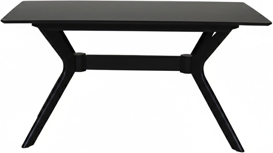 Jahnke Esstisch "DINE REX", schwarz (schwarz, schwarz, schwarz), B/H/T: 140cm x 75,5cm x 80cm, Holz schwarz