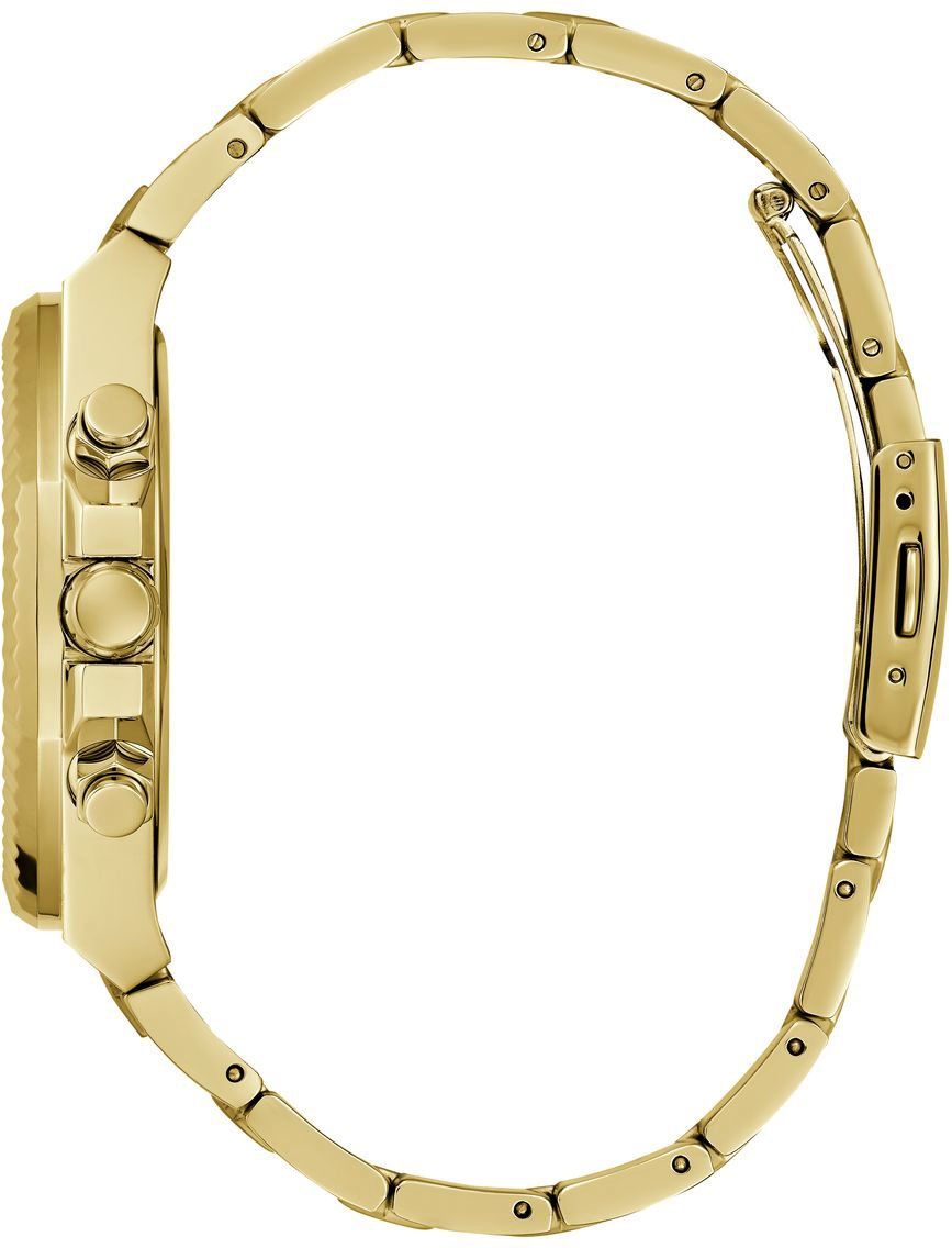 Guess Multifunktionsuhr »EQUITY«, Armbanduhr, Quarzuhr, Herrenuhr, Edelstahlarmband