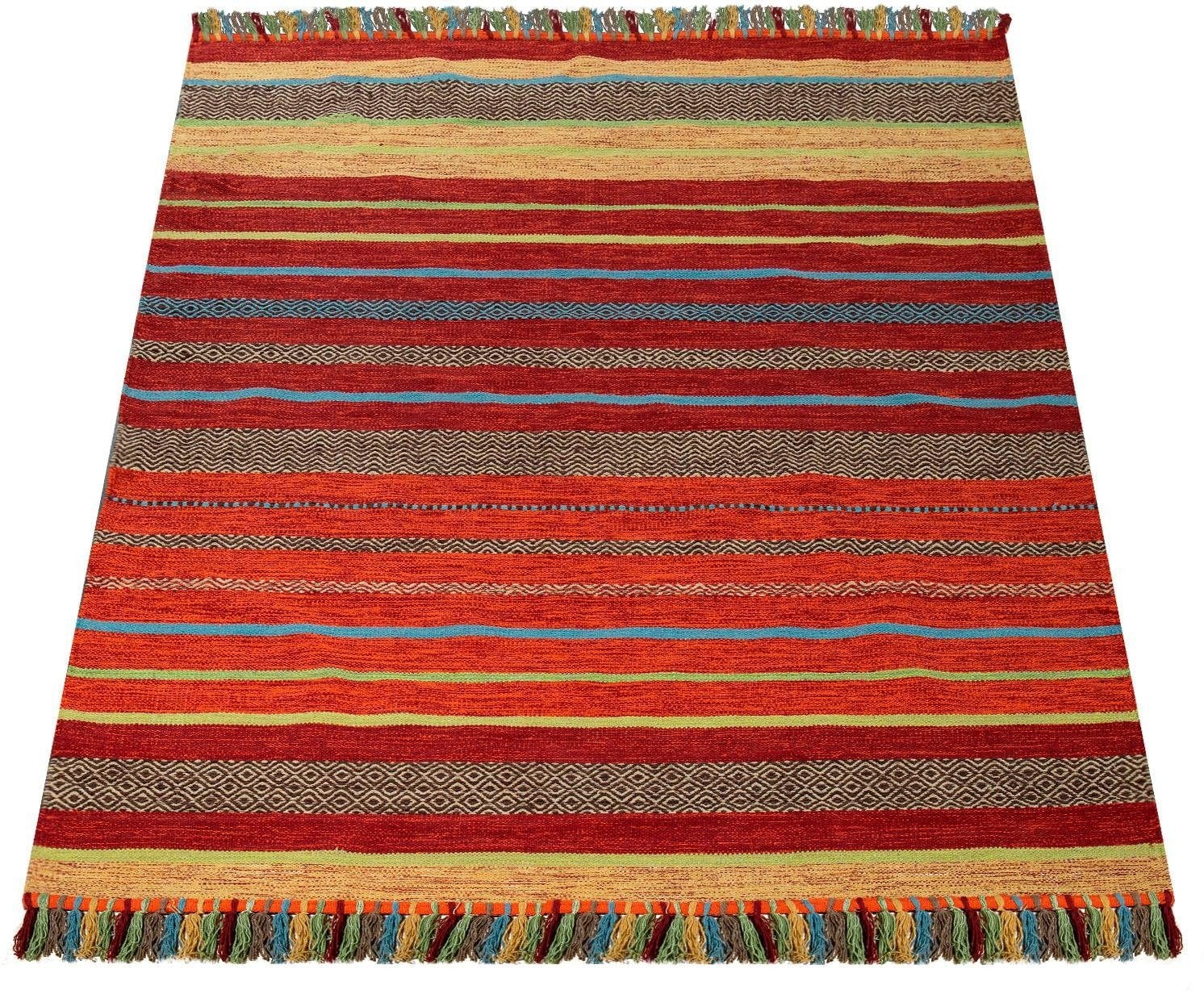 Teppich »Kilim 213«, rechteckig, handgewebter Wendeteppich, reine Baumwolle,...