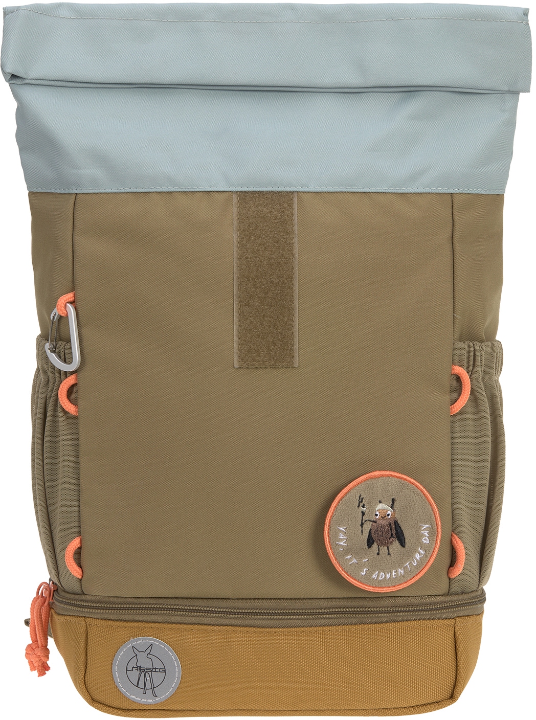 LÄSSIG Kinderrucksack »Nature, Mini Rolltop Backpack, Olive«, Reflektoren, aus recycelten PET-Flaschen