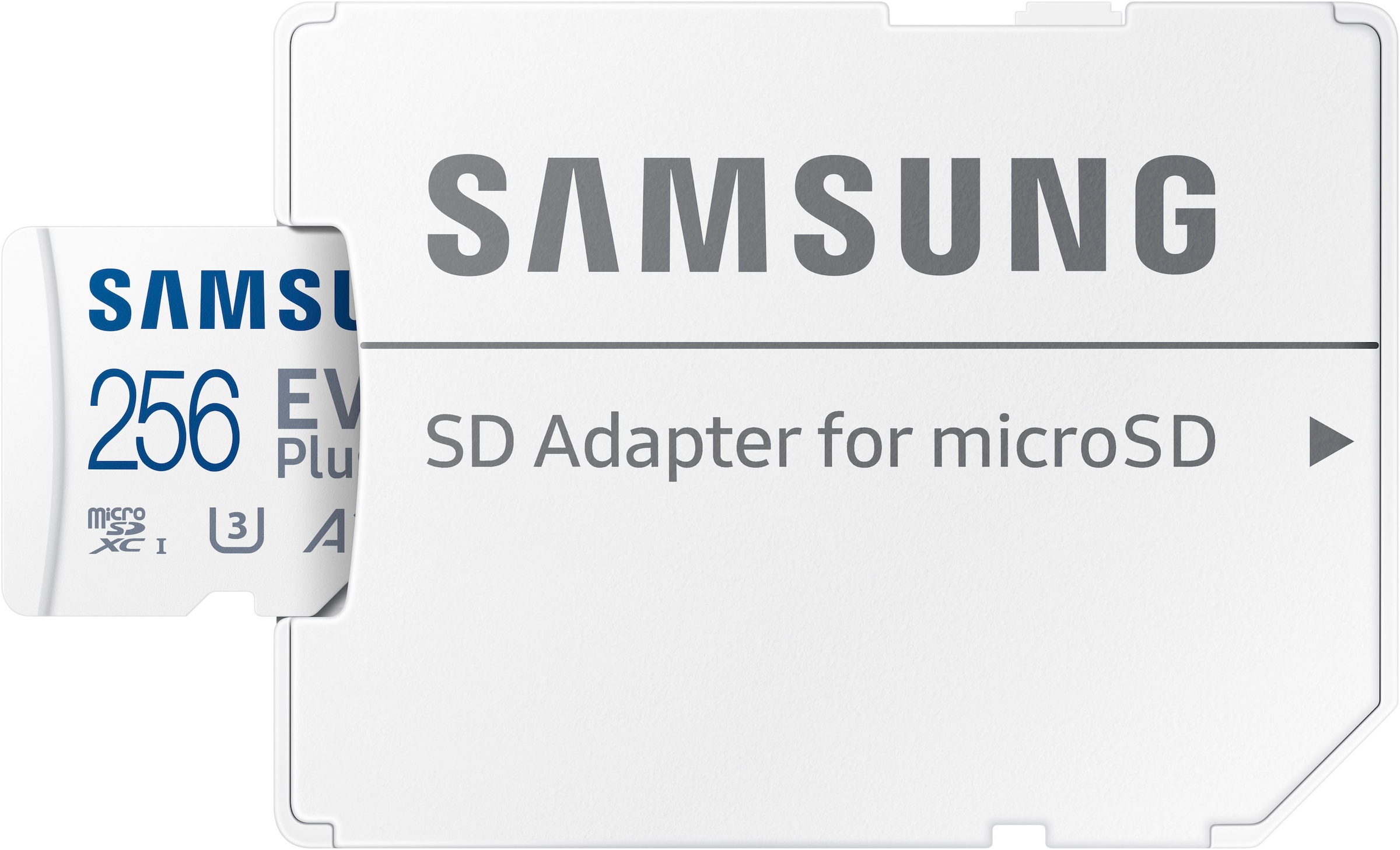 Samsung Speicherkarte »EVO Plus (2024) inkl. SD-Adapter« (256 GB Video Speed Class 30 (V30)/UHS Speed Class 3 (U3) 160 MB/s Lesegeschwindigkeit)