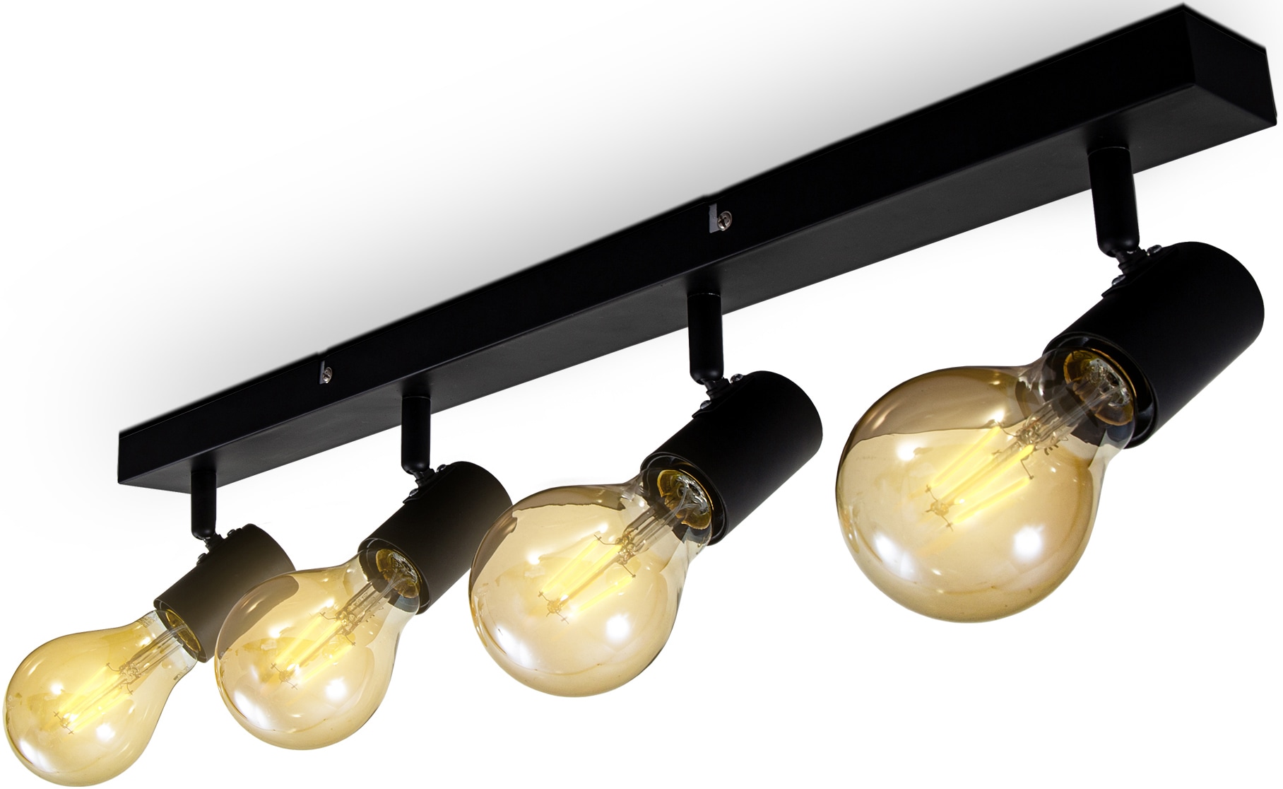 B.K.Licht Deckenspots »BK_DS1267 Landhausstil Deckenlampe, Jahren 3 Garantie XXL Leuchtmittel kaufen flammig-flammig, 4 mit Retro«, 4-flammig, | 60W) online (max. ohne Schwenkbar