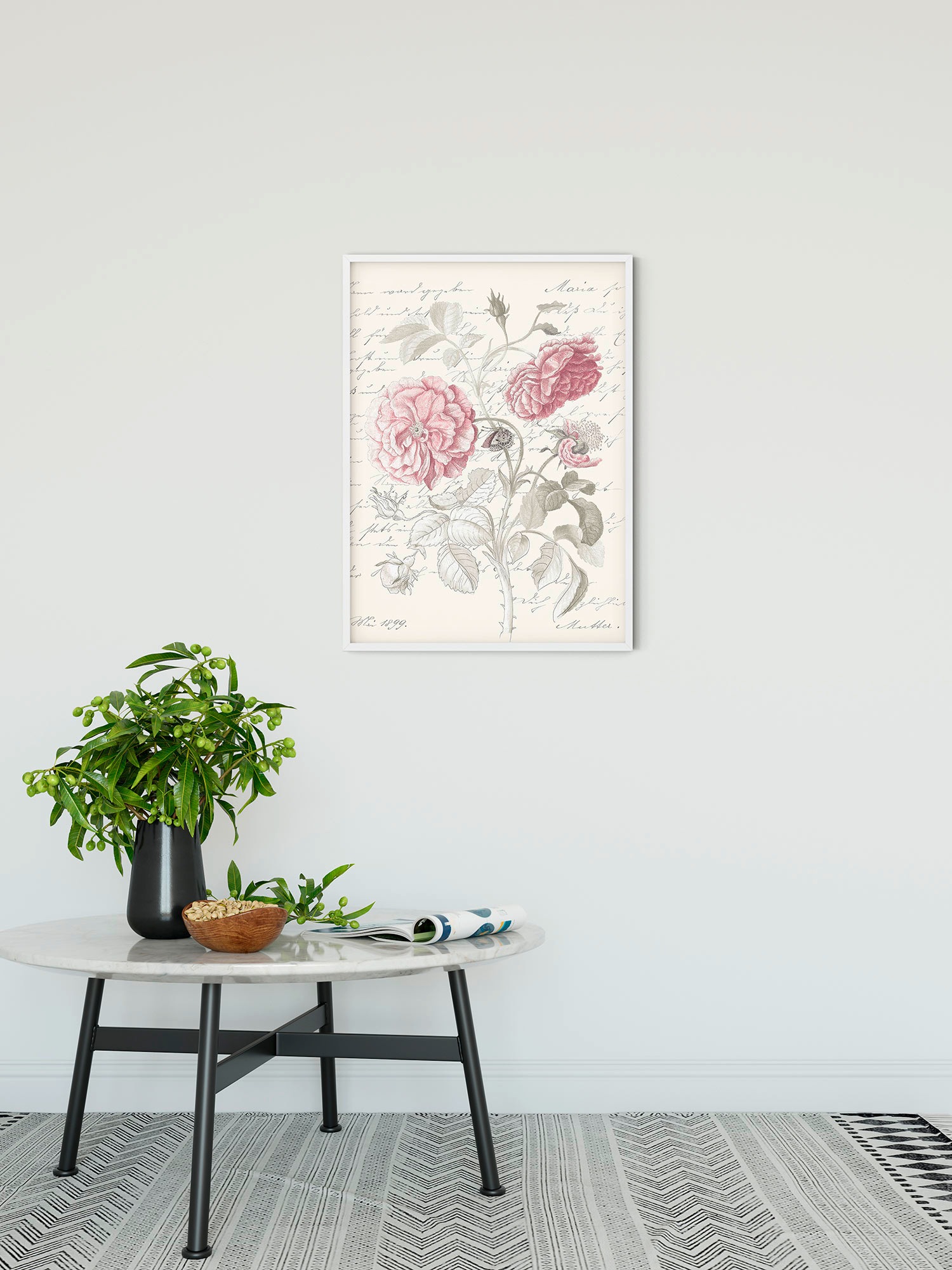 Komar Bild »Poème Rose«, Natur, (1 St.), Wandbild zur Dekoration - ohne Rahmen