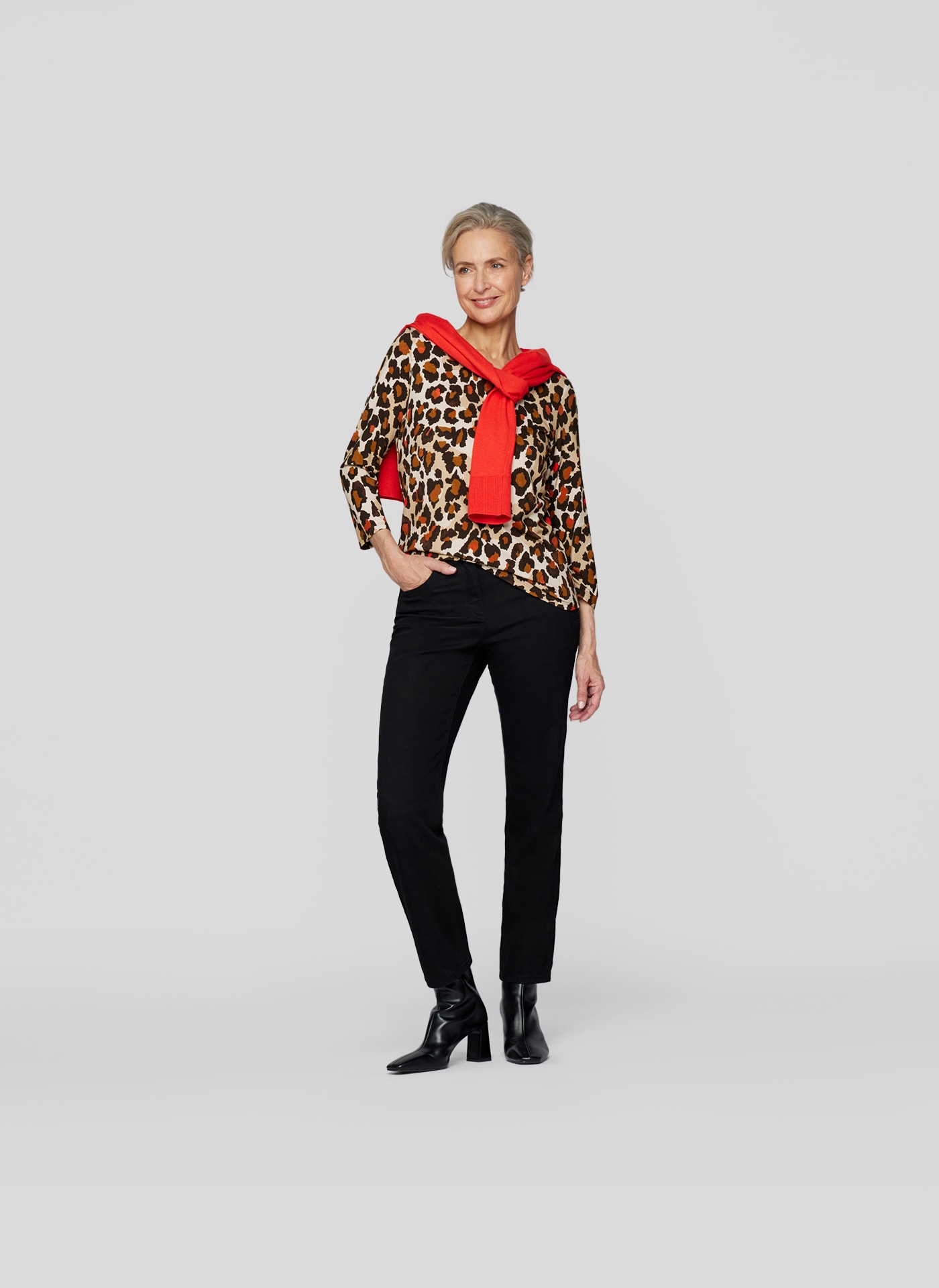 Rabe 3/4-Arm-Shirt, mit Leo-Print